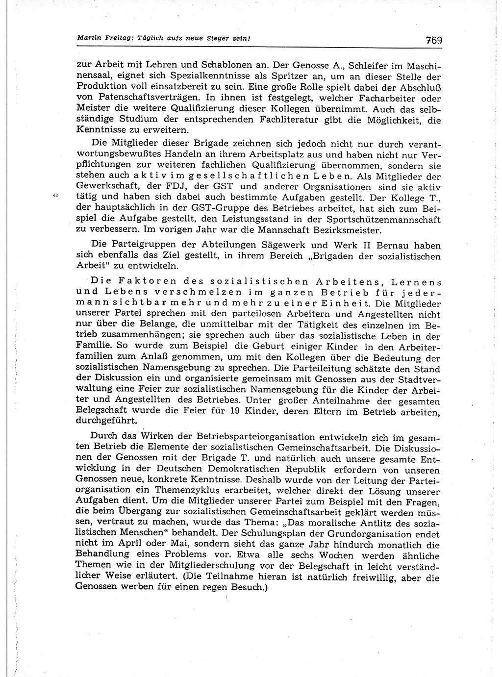 Neuer Weg (NW), Organ des Zentralkomitees (ZK) der SED (Sozialistische Einheitspartei Deutschlands) für Fragen des Parteiaufbaus und des Parteilebens, 14. Jahrgang [Deutsche Demokratische Republik (DDR)] 1959, Seite 769 (NW ZK SED DDR 1959, S. 769)