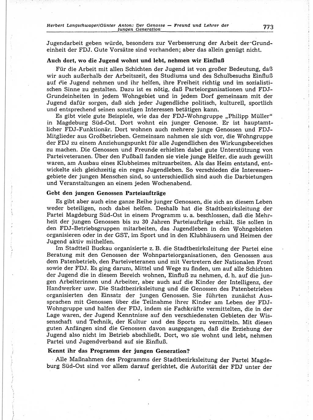 Neuer Weg (NW), Organ des Zentralkomitees (ZK) der SED (Sozialistische Einheitspartei Deutschlands) für Fragen des Parteiaufbaus und des Parteilebens, 14. Jahrgang [Deutsche Demokratische Republik (DDR)] 1959, Seite 773 (NW ZK SED DDR 1959, S. 773)
