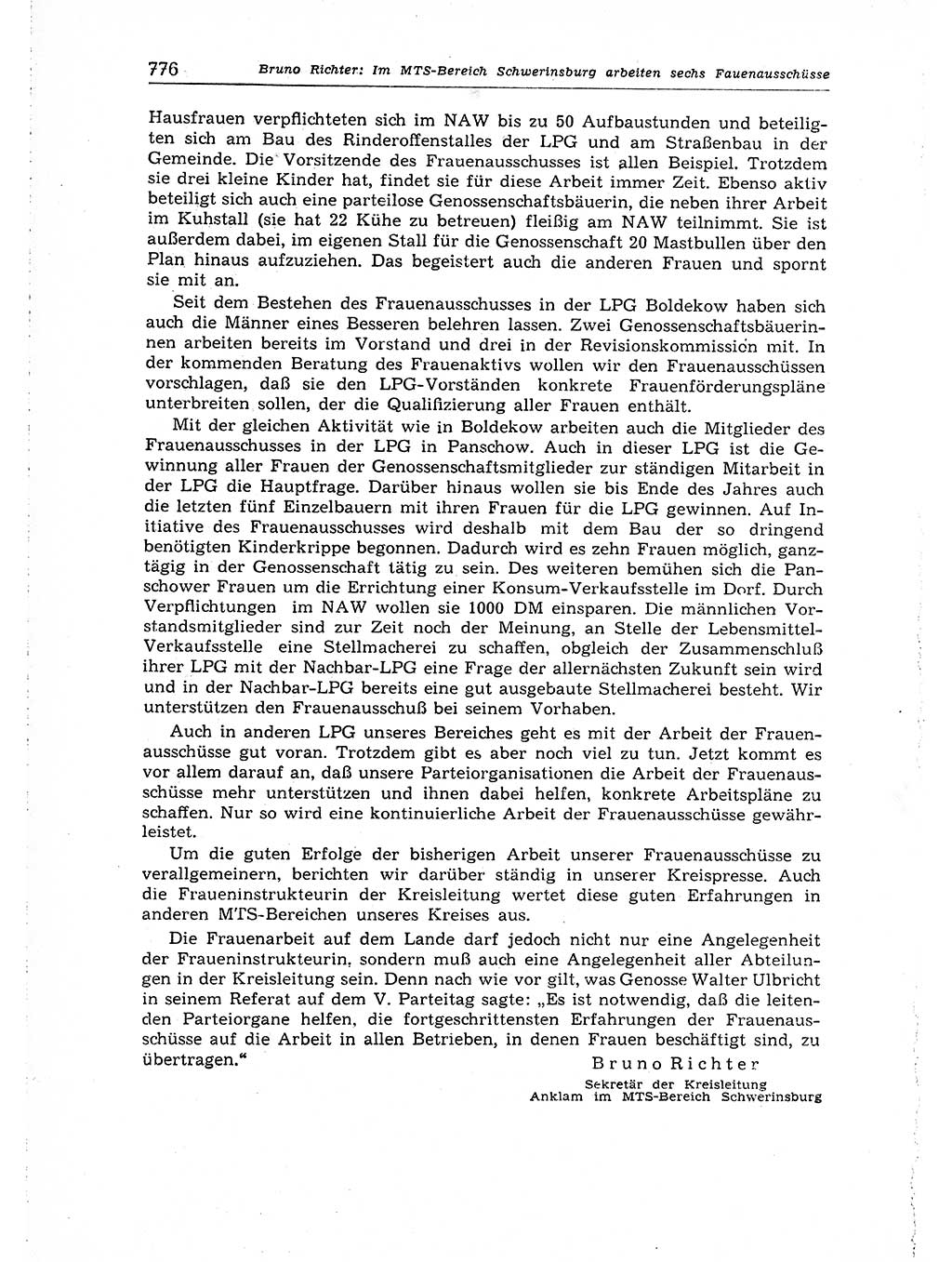 Neuer Weg (NW), Organ des Zentralkomitees (ZK) der SED (Sozialistische Einheitspartei Deutschlands) für Fragen des Parteiaufbaus und des Parteilebens, 14. Jahrgang [Deutsche Demokratische Republik (DDR)] 1959, Seite 776 (NW ZK SED DDR 1959, S. 776)