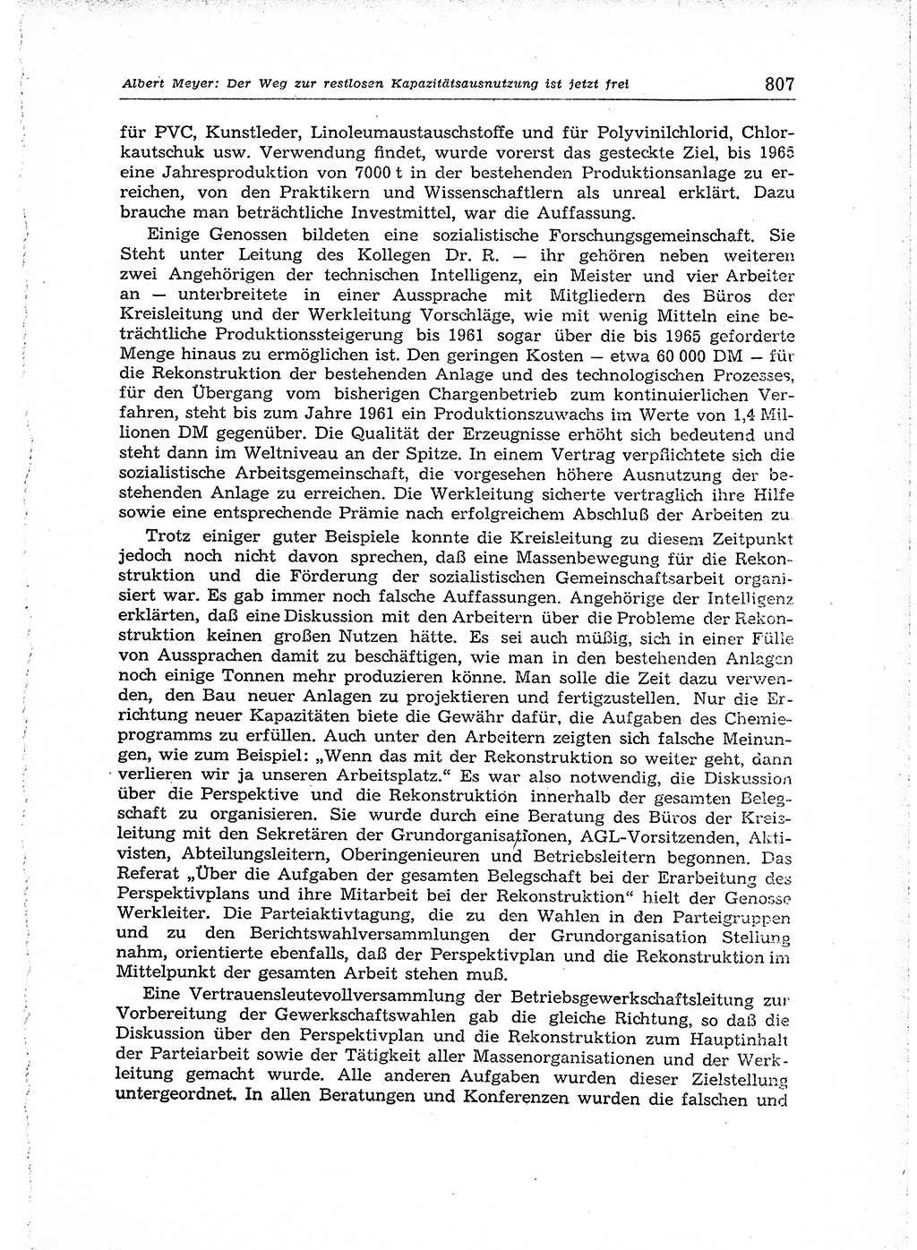 Neuer Weg (NW), Organ des Zentralkomitees (ZK) der SED (Sozialistische Einheitspartei Deutschlands) für Fragen des Parteiaufbaus und des Parteilebens, 14. Jahrgang [Deutsche Demokratische Republik (DDR)] 1959, Seite 807 (NW ZK SED DDR 1959, S. 807)