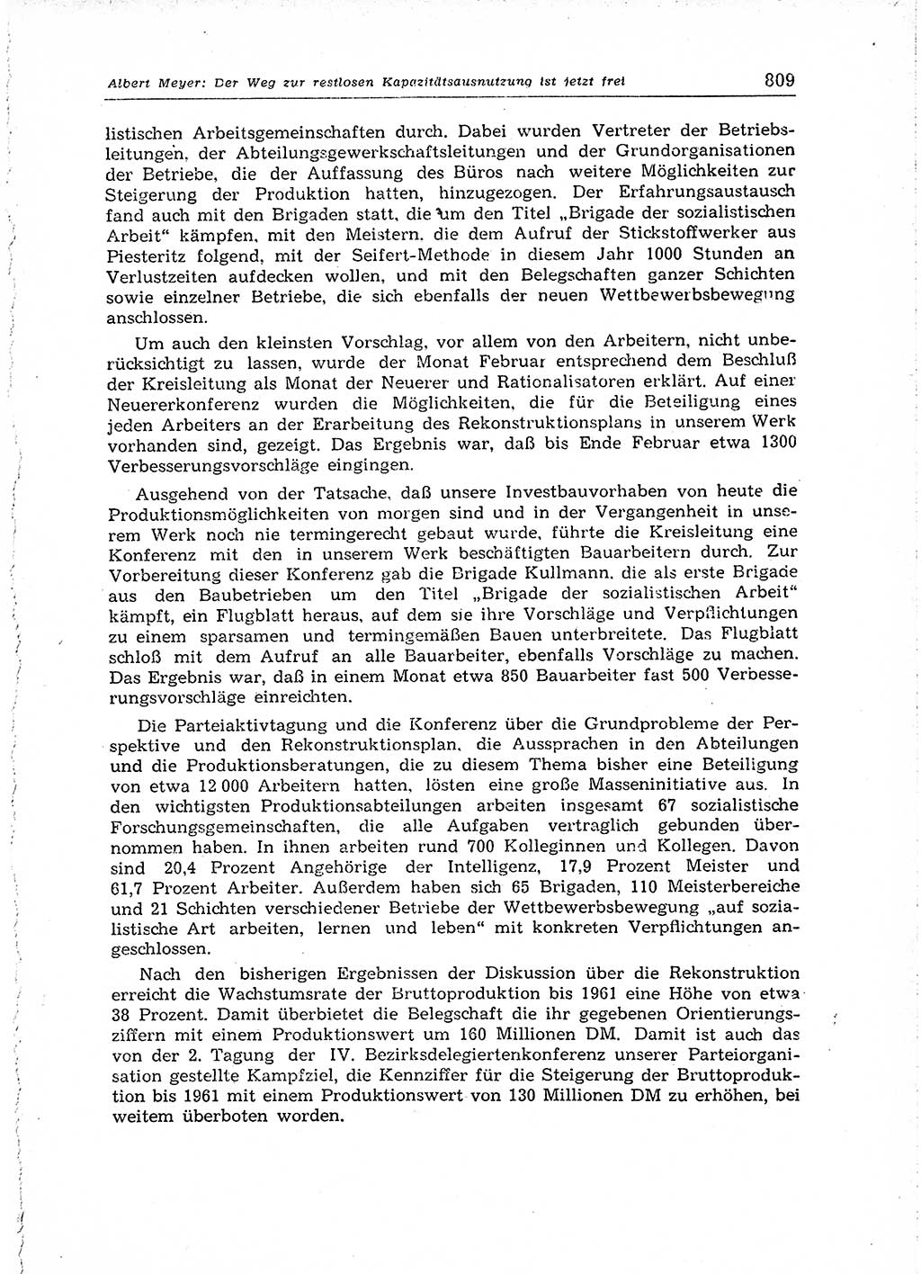 Neuer Weg (NW), Organ des Zentralkomitees (ZK) der SED (Sozialistische Einheitspartei Deutschlands) für Fragen des Parteiaufbaus und des Parteilebens, 14. Jahrgang [Deutsche Demokratische Republik (DDR)] 1959, Seite 809 (NW ZK SED DDR 1959, S. 809)