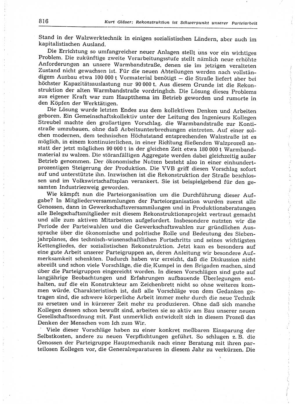 Neuer Weg (NW), Organ des Zentralkomitees (ZK) der SED (Sozialistische Einheitspartei Deutschlands) für Fragen des Parteiaufbaus und des Parteilebens, 14. Jahrgang [Deutsche Demokratische Republik (DDR)] 1959, Seite 816 (NW ZK SED DDR 1959, S. 816)