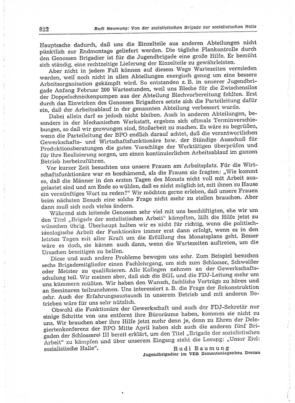 Neuer Weg (NW), Organ des Zentralkomitees (ZK) der SED (Sozialistische Einheitspartei Deutschlands) für Fragen des Parteiaufbaus und des Parteilebens, 14. Jahrgang [Deutsche Demokratische Republik (DDR)] 1959, Seite 822 (NW ZK SED DDR 1959, S. 822)