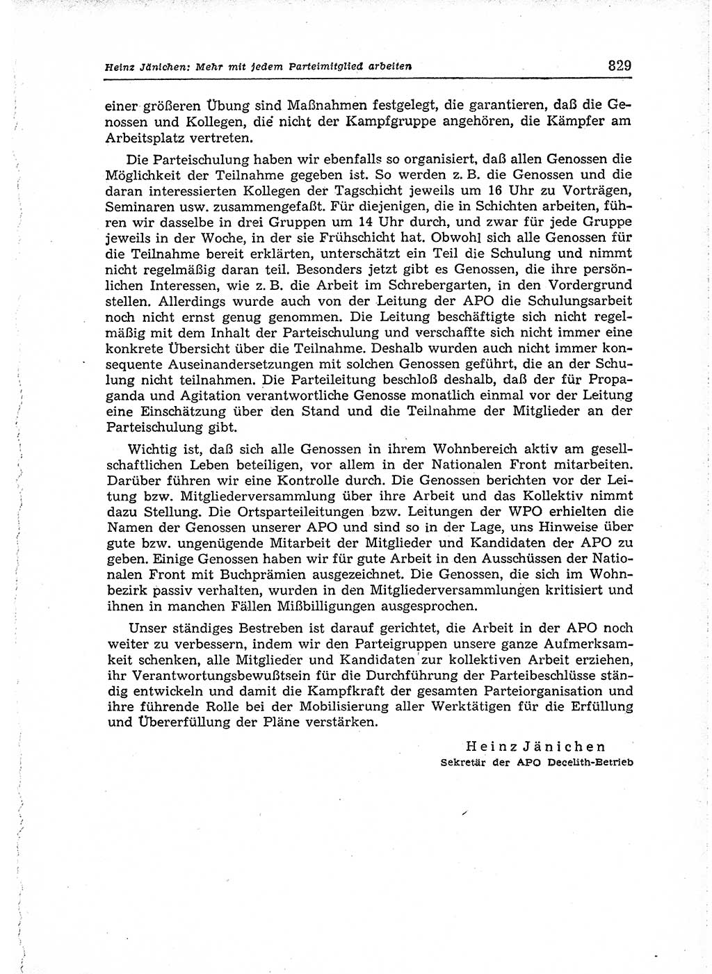 Neuer Weg (NW), Organ des Zentralkomitees (ZK) der SED (Sozialistische Einheitspartei Deutschlands) für Fragen des Parteiaufbaus und des Parteilebens, 14. Jahrgang [Deutsche Demokratische Republik (DDR)] 1959, Seite 829 (NW ZK SED DDR 1959, S. 829)