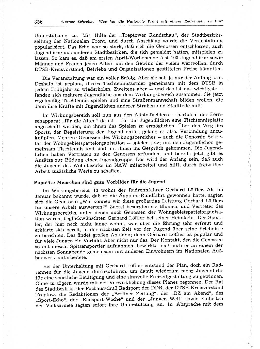 Neuer Weg (NW), Organ des Zentralkomitees (ZK) der SED (Sozialistische Einheitspartei Deutschlands) für Fragen des Parteiaufbaus und des Parteilebens, 14. Jahrgang [Deutsche Demokratische Republik (DDR)] 1959, Seite 856 (NW ZK SED DDR 1959, S. 856)