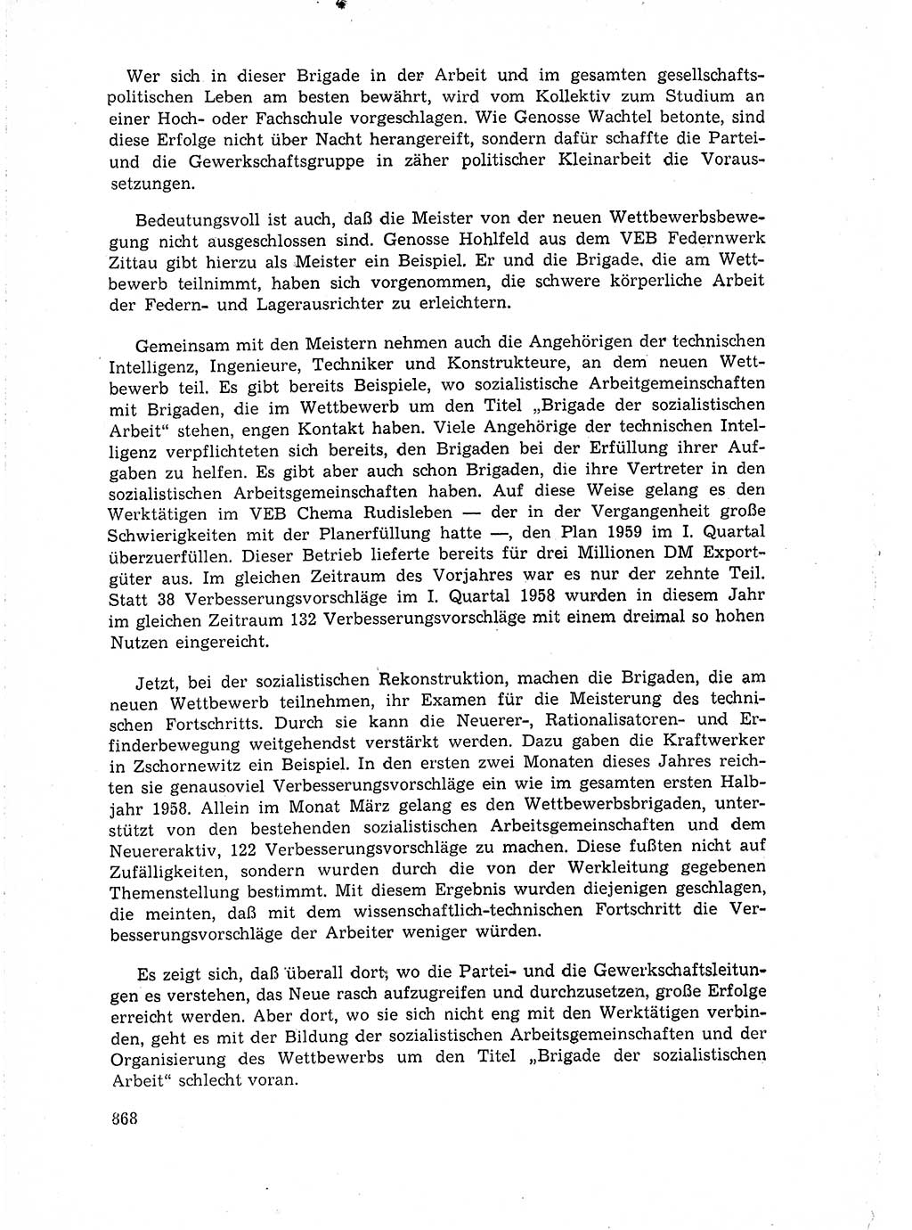 Neuer Weg (NW), Organ des Zentralkomitees (ZK) der SED (Sozialistische Einheitspartei Deutschlands) für Fragen des Parteiaufbaus und des Parteilebens, 14. Jahrgang [Deutsche Demokratische Republik (DDR)] 1959, Seite 868 (NW ZK SED DDR 1959, S. 868)