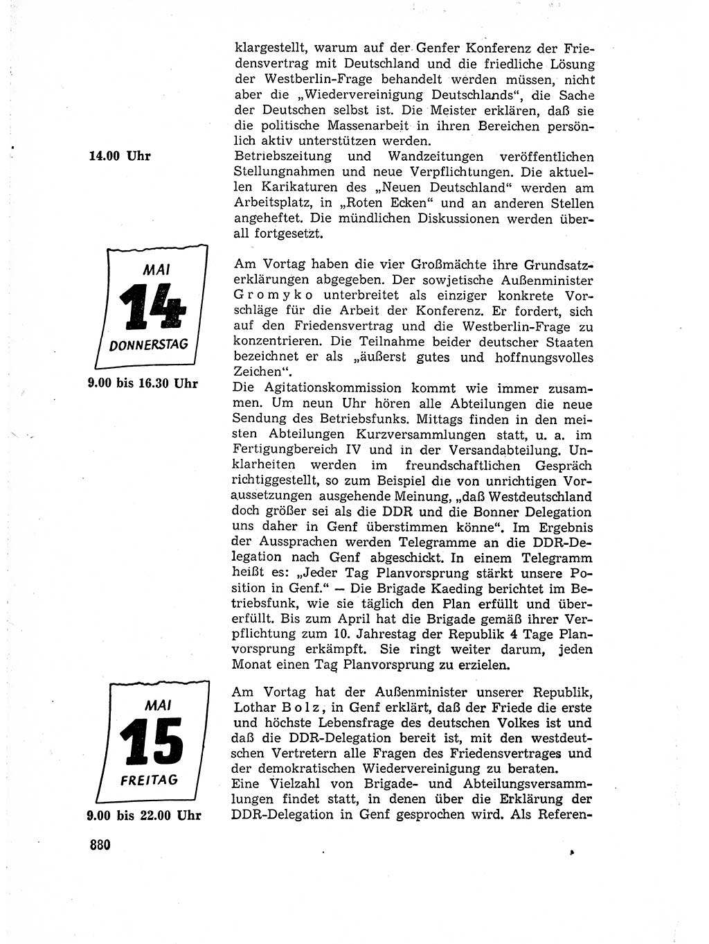 Neuer Weg (NW), Organ des Zentralkomitees (ZK) der SED (Sozialistische Einheitspartei Deutschlands) für Fragen des Parteiaufbaus und des Parteilebens, 14. Jahrgang [Deutsche Demokratische Republik (DDR)] 1959, Seite 880 (NW ZK SED DDR 1959, S. 880)