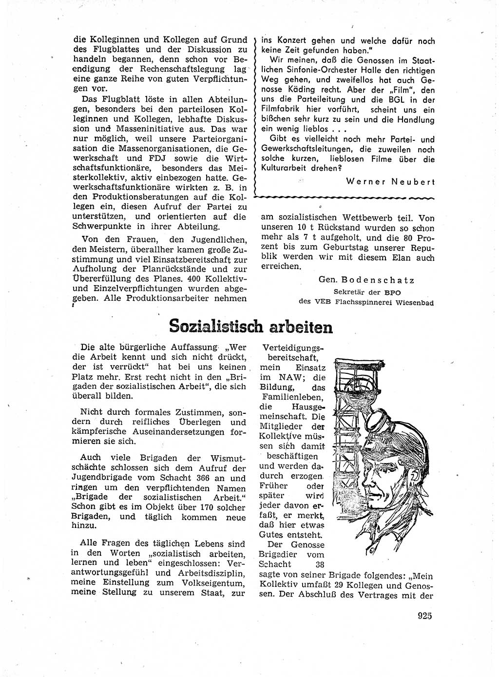 Neuer Weg (NW), Organ des Zentralkomitees (ZK) der SED (Sozialistische Einheitspartei Deutschlands) für Fragen des Parteiaufbaus und des Parteilebens, 14. Jahrgang [Deutsche Demokratische Republik (DDR)] 1959, Seite 925 (NW ZK SED DDR 1959, S. 925)