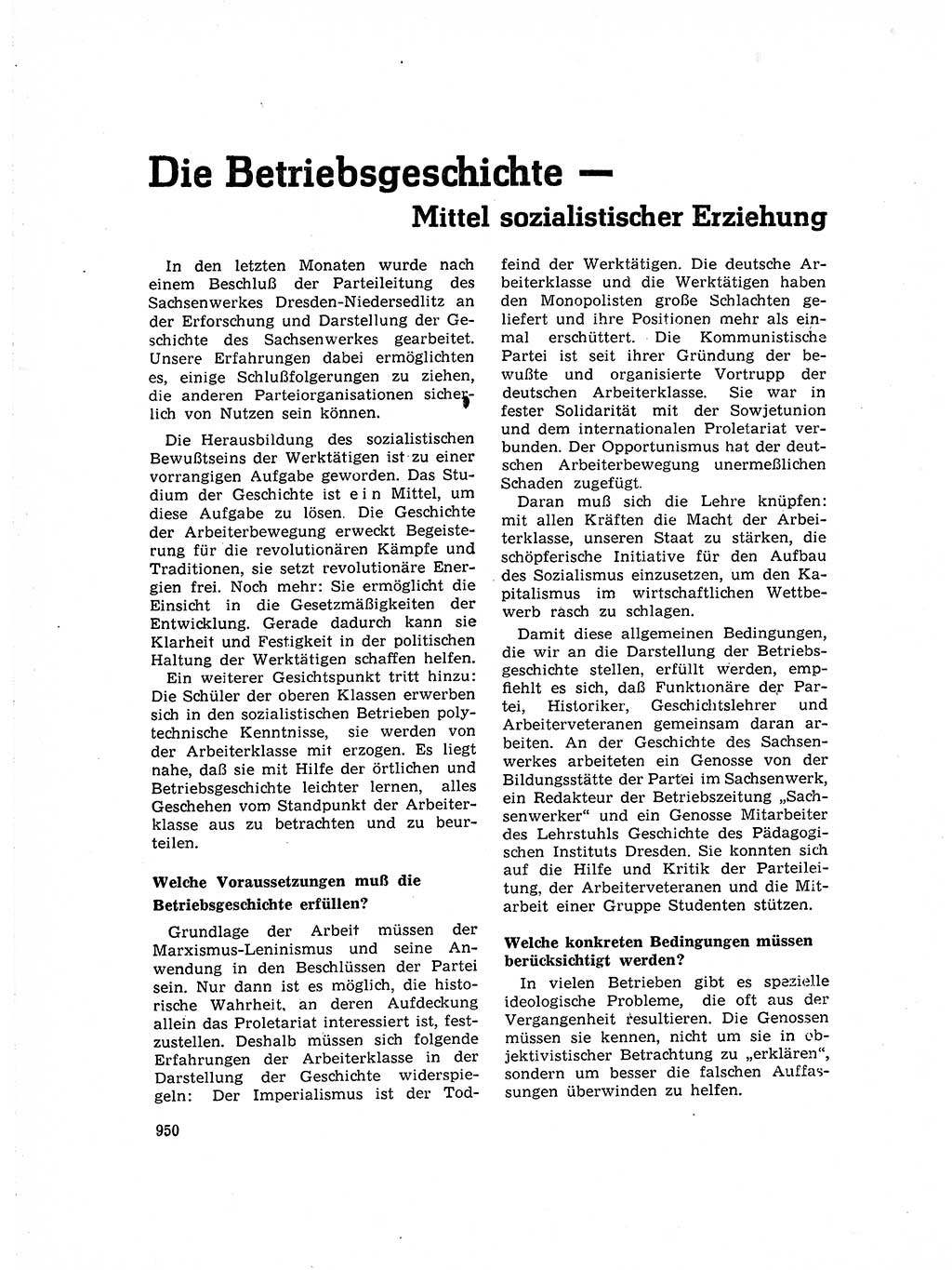 Neuer Weg (NW), Organ des Zentralkomitees (ZK) der SED (Sozialistische Einheitspartei Deutschlands) für Fragen des Parteiaufbaus und des Parteilebens, 14. Jahrgang [Deutsche Demokratische Republik (DDR)] 1959, Seite 950 (NW ZK SED DDR 1959, S. 950)