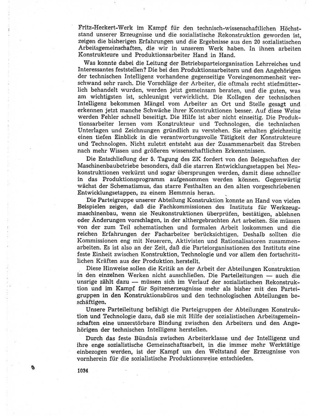 Neuer Weg (NW), Organ des Zentralkomitees (ZK) der SED (Sozialistische Einheitspartei Deutschlands) für Fragen des Parteiaufbaus und des Parteilebens, 14. Jahrgang [Deutsche Demokratische Republik (DDR)] 1959, Seite 1034 (NW ZK SED DDR 1959, S. 1034)