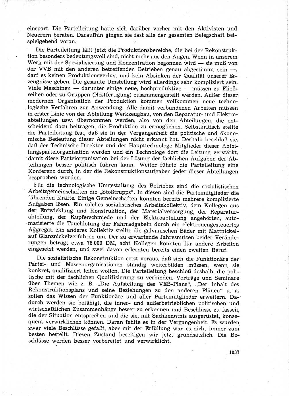 Neuer Weg (NW), Organ des Zentralkomitees (ZK) der SED (Sozialistische Einheitspartei Deutschlands) für Fragen des Parteiaufbaus und des Parteilebens, 14. Jahrgang [Deutsche Demokratische Republik (DDR)] 1959, Seite 1037 (NW ZK SED DDR 1959, S. 1037)