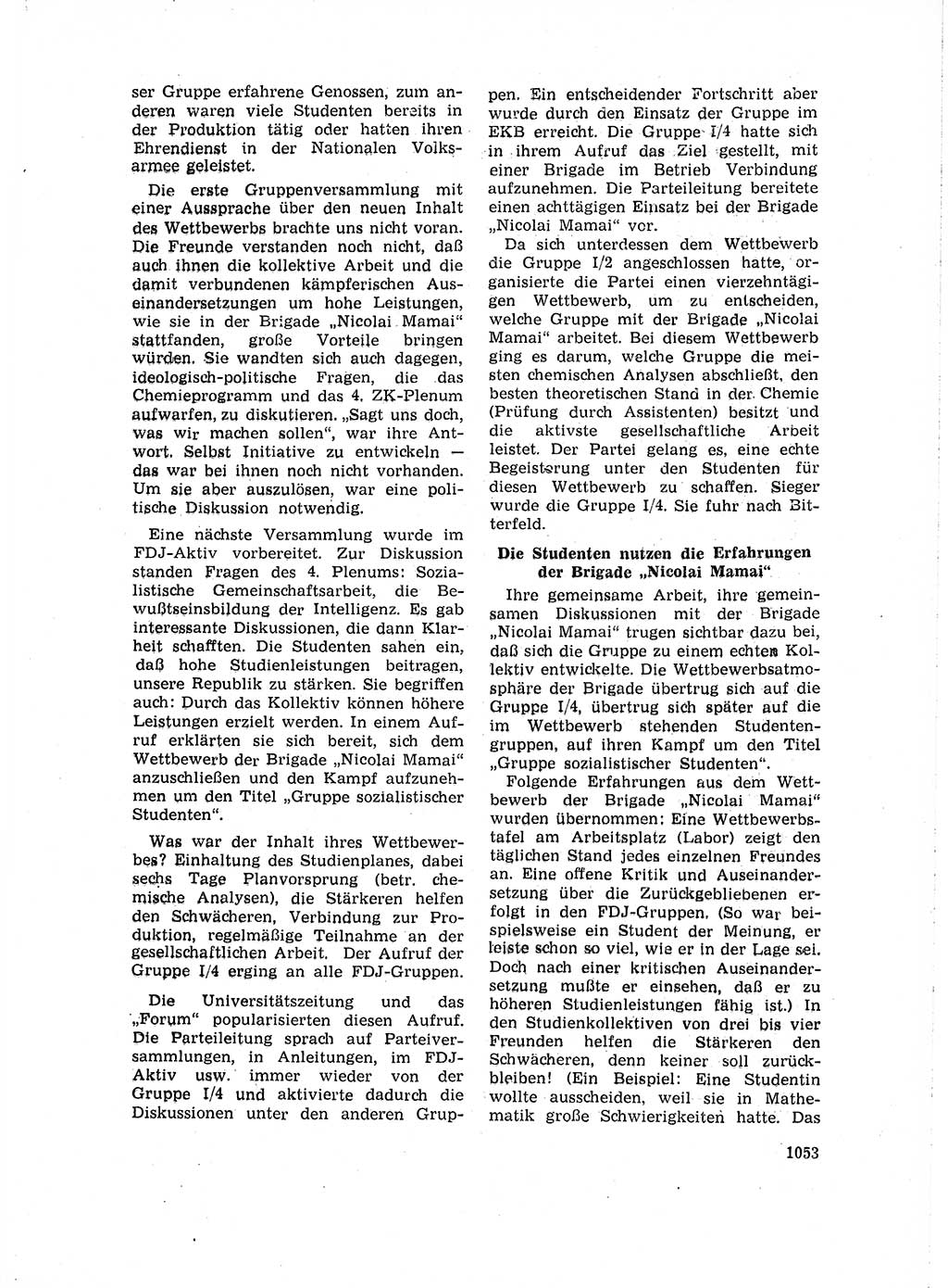 Neuer Weg (NW), Organ des Zentralkomitees (ZK) der SED (Sozialistische Einheitspartei Deutschlands) für Fragen des Parteiaufbaus und des Parteilebens, 14. Jahrgang [Deutsche Demokratische Republik (DDR)] 1959, Seite 1053 (NW ZK SED DDR 1959, S. 1053)