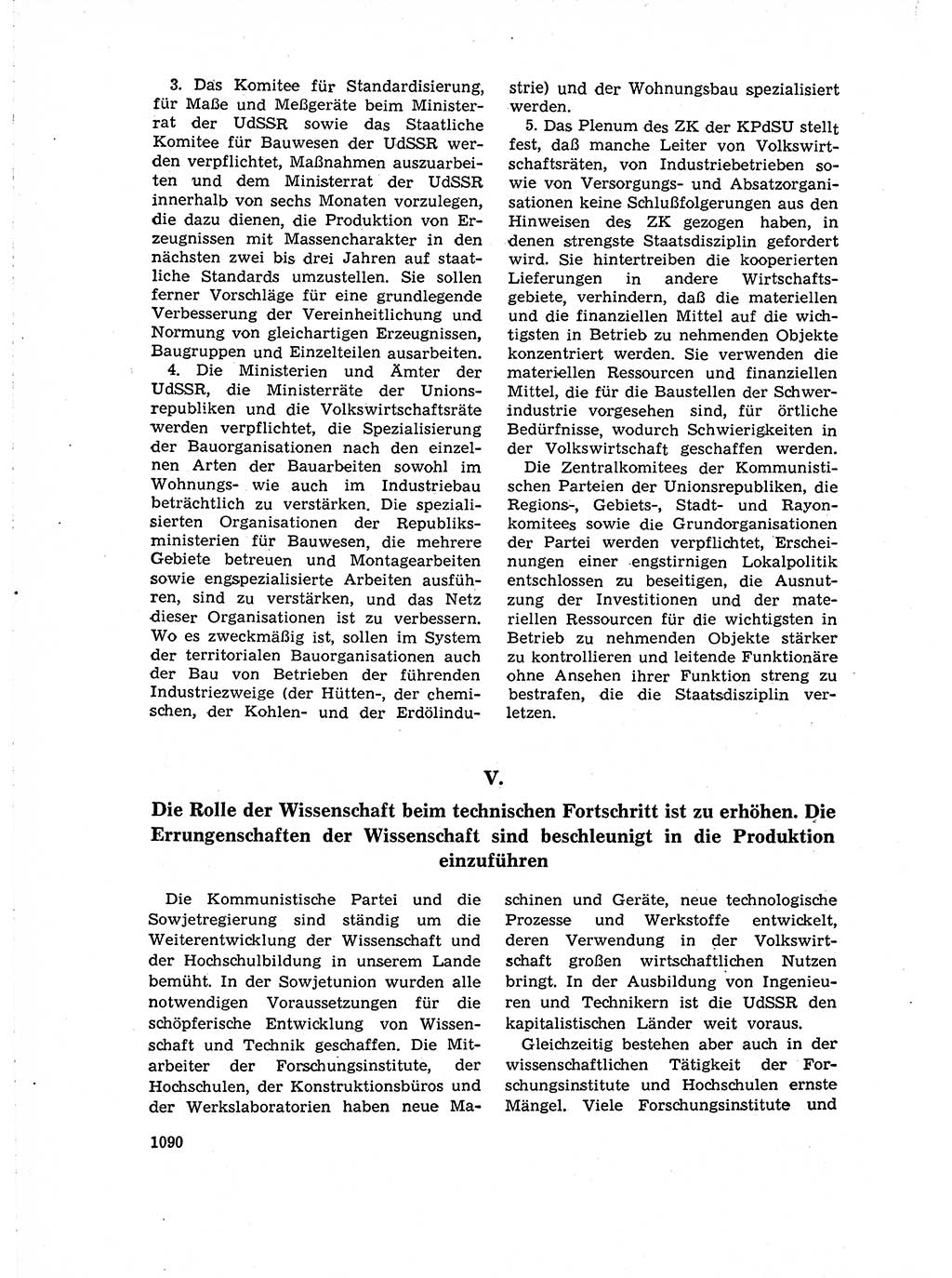 Neuer Weg (NW), Organ des Zentralkomitees (ZK) der SED (Sozialistische Einheitspartei Deutschlands) für Fragen des Parteiaufbaus und des Parteilebens, 14. Jahrgang [Deutsche Demokratische Republik (DDR)] 1959, Seite 1090 (NW ZK SED DDR 1959, S. 1090)