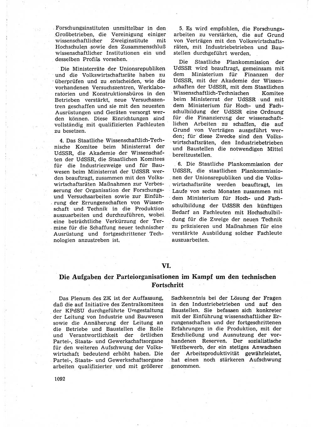 Neuer Weg (NW), Organ des Zentralkomitees (ZK) der SED (Sozialistische Einheitspartei Deutschlands) für Fragen des Parteiaufbaus und des Parteilebens, 14. Jahrgang [Deutsche Demokratische Republik (DDR)] 1959, Seite 1092 (NW ZK SED DDR 1959, S. 1092)