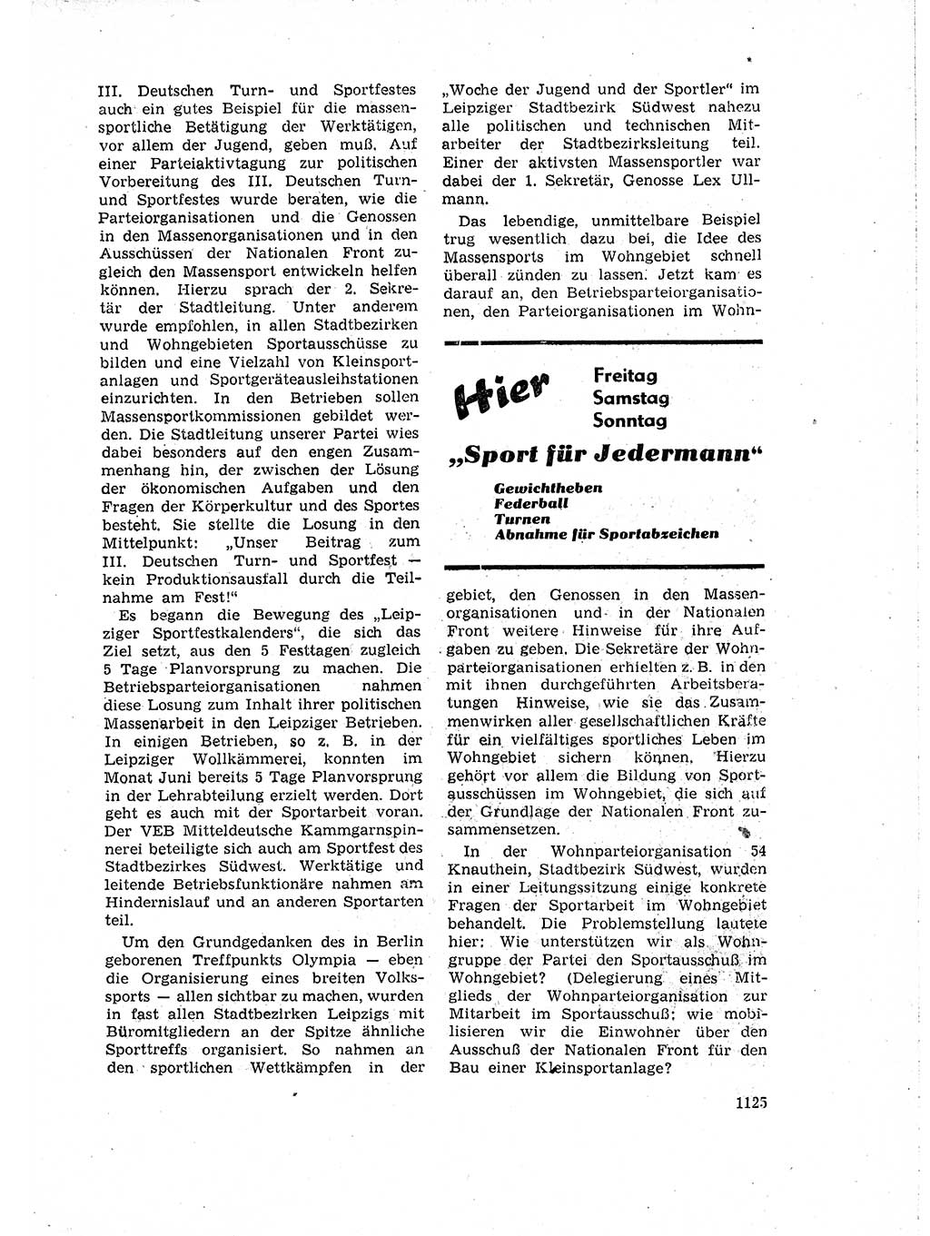 Neuer Weg (NW), Organ des Zentralkomitees (ZK) der SED (Sozialistische Einheitspartei Deutschlands) für Fragen des Parteiaufbaus und des Parteilebens, 14. Jahrgang [Deutsche Demokratische Republik (DDR)] 1959, Seite 1125 (NW ZK SED DDR 1959, S. 1125)