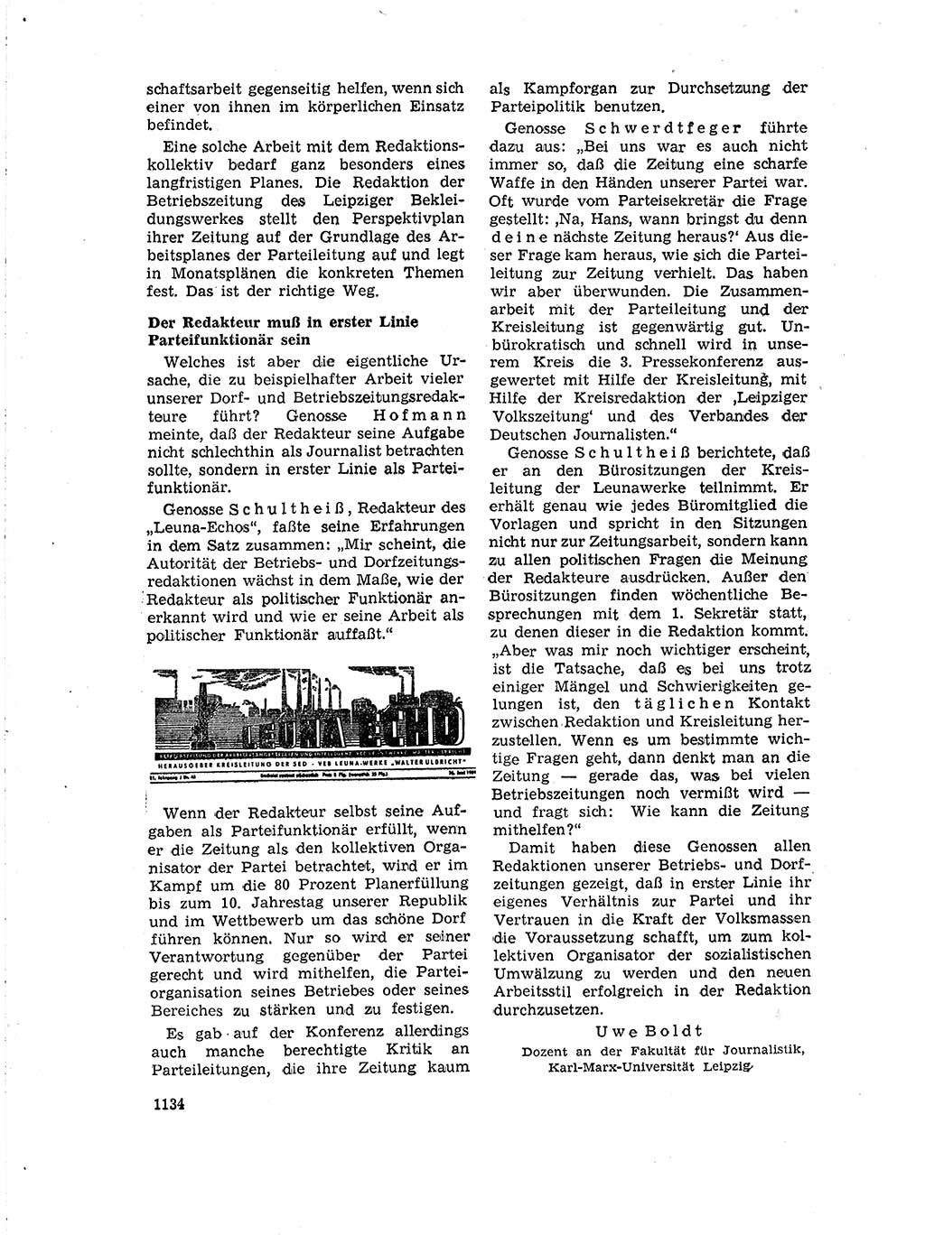 Neuer Weg (NW), Organ des Zentralkomitees (ZK) der SED (Sozialistische Einheitspartei Deutschlands) für Fragen des Parteiaufbaus und des Parteilebens, 14. Jahrgang [Deutsche Demokratische Republik (DDR)] 1959, Seite 1134 (NW ZK SED DDR 1959, S. 1134)