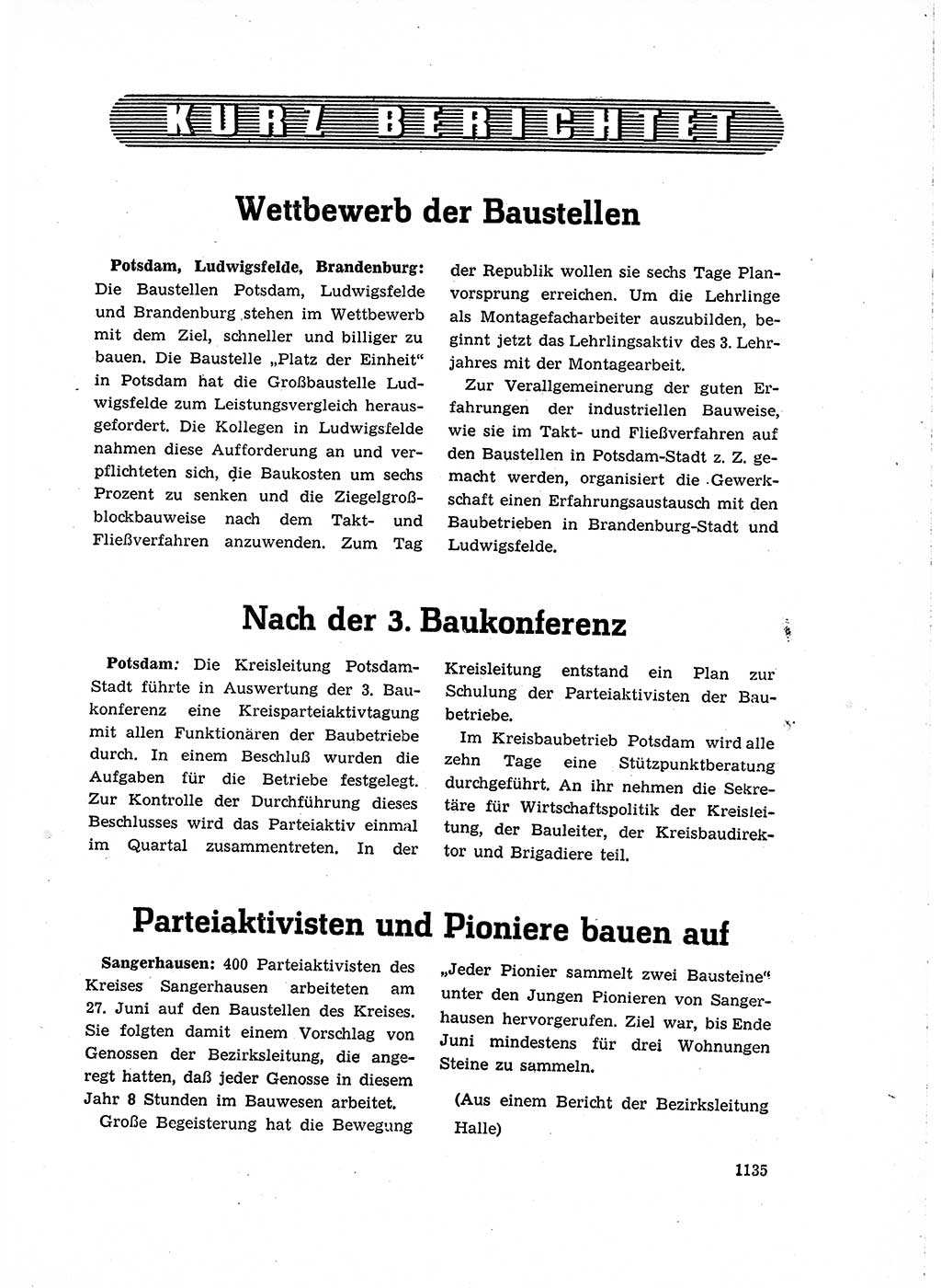 Neuer Weg (NW), Organ des Zentralkomitees (ZK) der SED (Sozialistische Einheitspartei Deutschlands) für Fragen des Parteiaufbaus und des Parteilebens, 14. Jahrgang [Deutsche Demokratische Republik (DDR)] 1959, Seite 1135 (NW ZK SED DDR 1959, S. 1135)