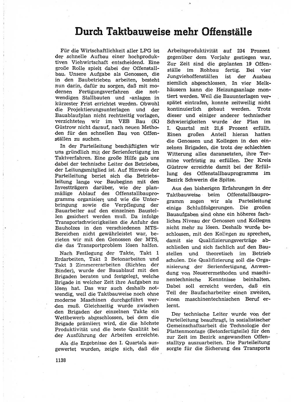 Neuer Weg (NW), Organ des Zentralkomitees (ZK) der SED (Sozialistische Einheitspartei Deutschlands) für Fragen des Parteiaufbaus und des Parteilebens, 14. Jahrgang [Deutsche Demokratische Republik (DDR)] 1959, Seite 1138 (NW ZK SED DDR 1959, S. 1138)