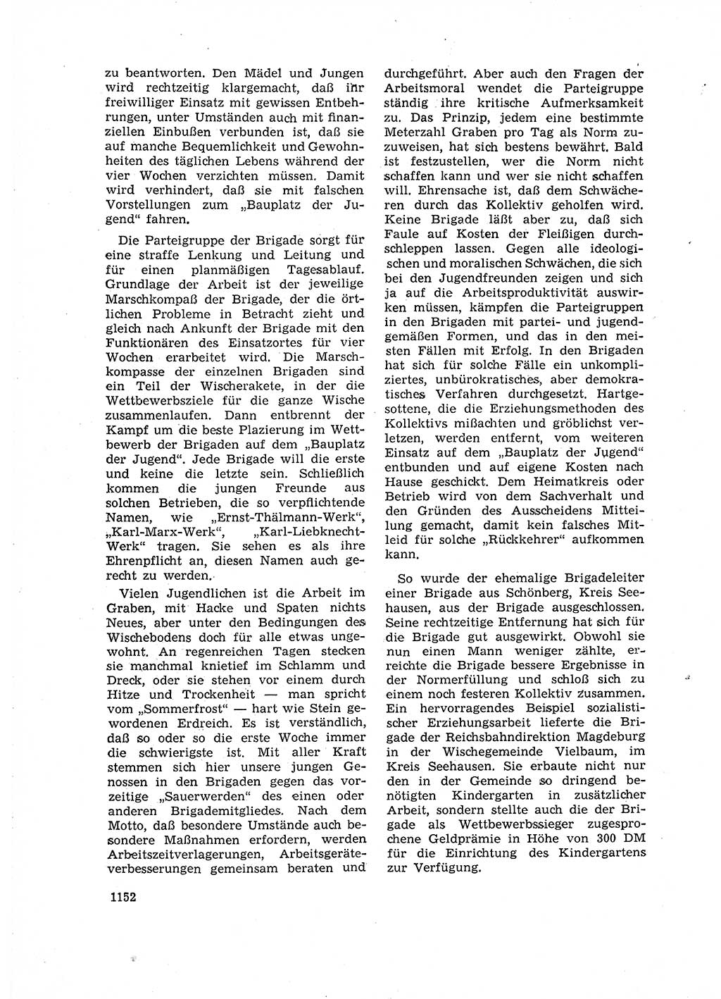Neuer Weg (NW), Organ des Zentralkomitees (ZK) der SED (Sozialistische Einheitspartei Deutschlands) für Fragen des Parteiaufbaus und des Parteilebens, 14. Jahrgang [Deutsche Demokratische Republik (DDR)] 1959, Seite 1152 (NW ZK SED DDR 1959, S. 1152)