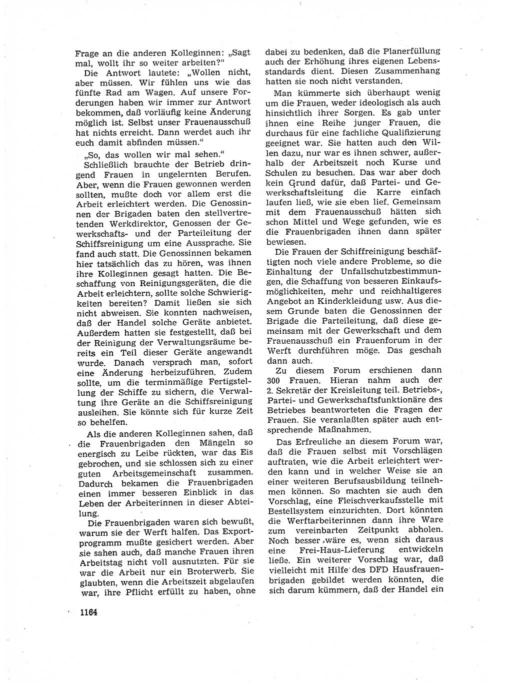 Neuer Weg (NW), Organ des Zentralkomitees (ZK) der SED (Sozialistische Einheitspartei Deutschlands) für Fragen des Parteiaufbaus und des Parteilebens, 14. Jahrgang [Deutsche Demokratische Republik (DDR)] 1959, Seite 1164 (NW ZK SED DDR 1959, S. 1164)