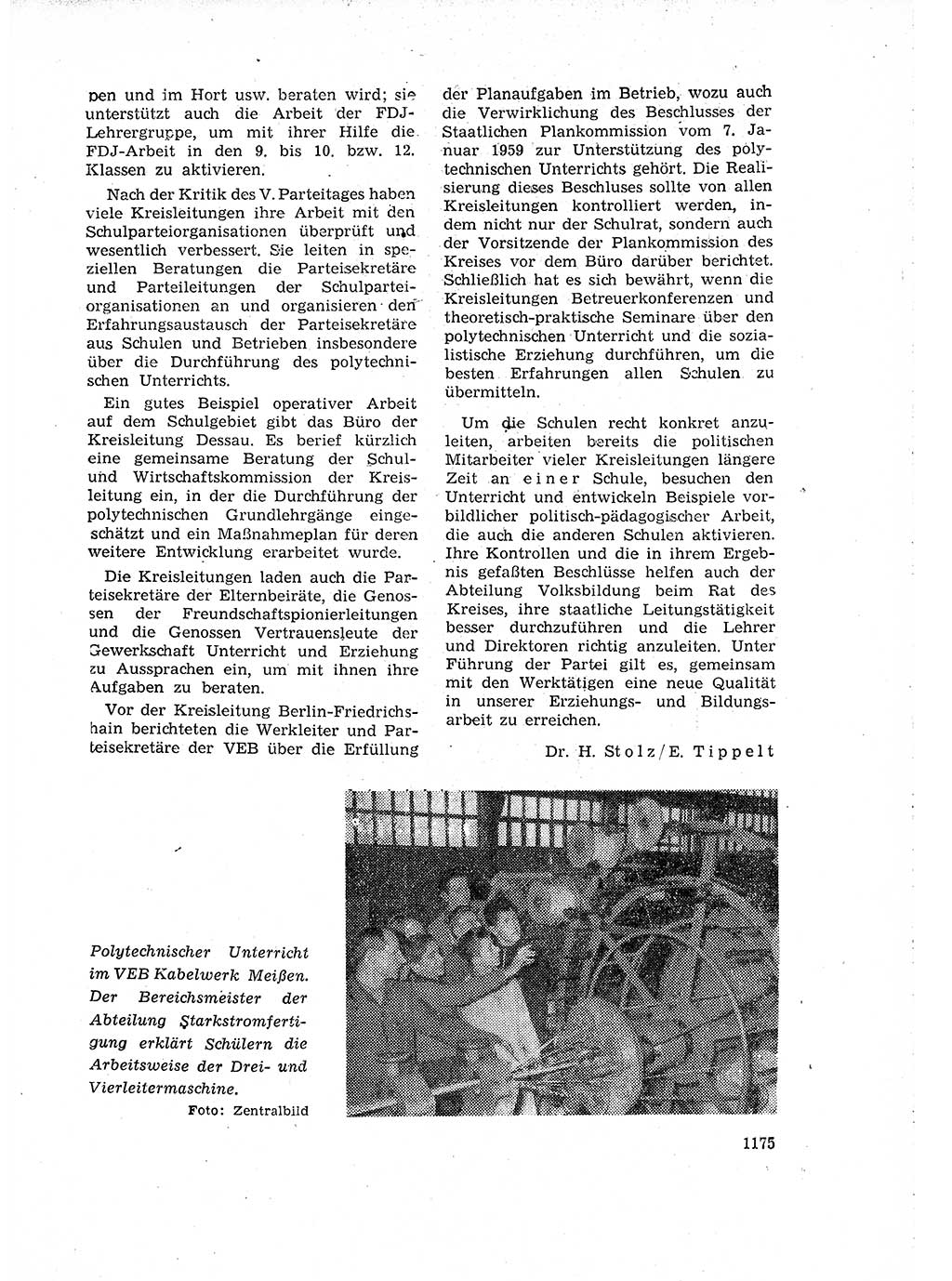 Neuer Weg (NW), Organ des Zentralkomitees (ZK) der SED (Sozialistische Einheitspartei Deutschlands) für Fragen des Parteiaufbaus und des Parteilebens, 14. Jahrgang [Deutsche Demokratische Republik (DDR)] 1959, Seite 1175 (NW ZK SED DDR 1959, S. 1175)