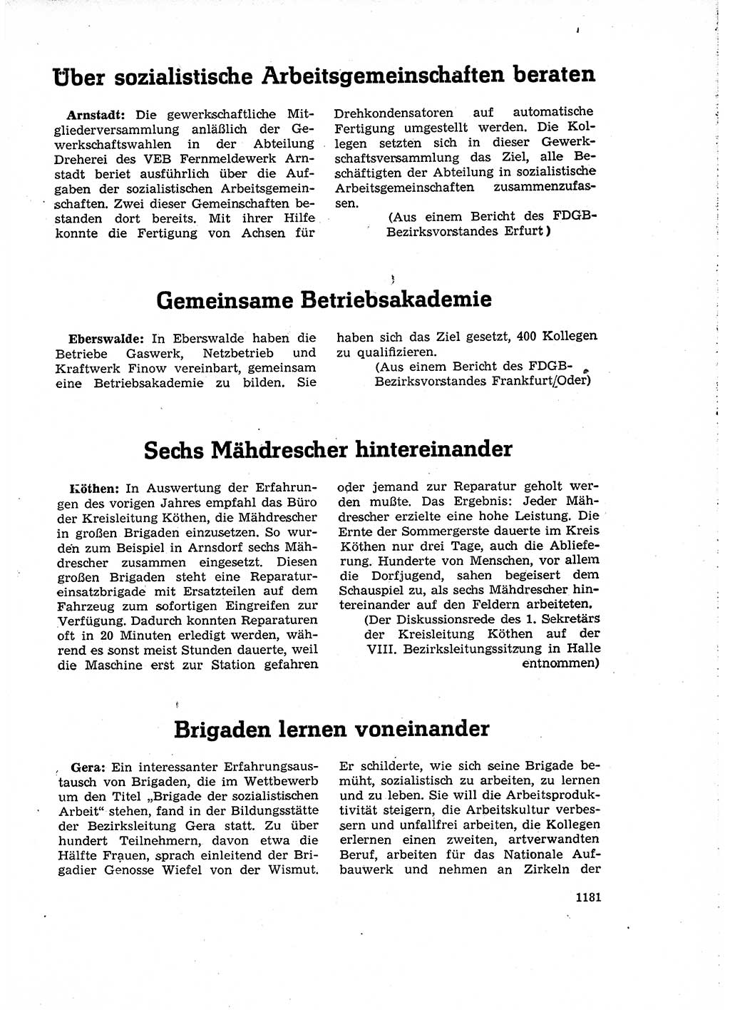 Neuer Weg (NW), Organ des Zentralkomitees (ZK) der SED (Sozialistische Einheitspartei Deutschlands) für Fragen des Parteiaufbaus und des Parteilebens, 14. Jahrgang [Deutsche Demokratische Republik (DDR)] 1959, Seite 1181 (NW ZK SED DDR 1959, S. 1181)