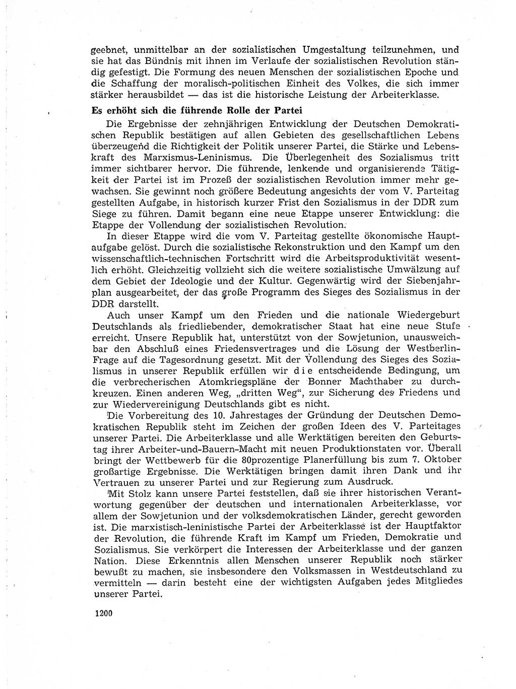Neuer Weg (NW), Organ des Zentralkomitees (ZK) der SED (Sozialistische Einheitspartei Deutschlands) für Fragen des Parteiaufbaus und des Parteilebens, 14. Jahrgang [Deutsche Demokratische Republik (DDR)] 1959, Seite 1200 (NW ZK SED DDR 1959, S. 1200)