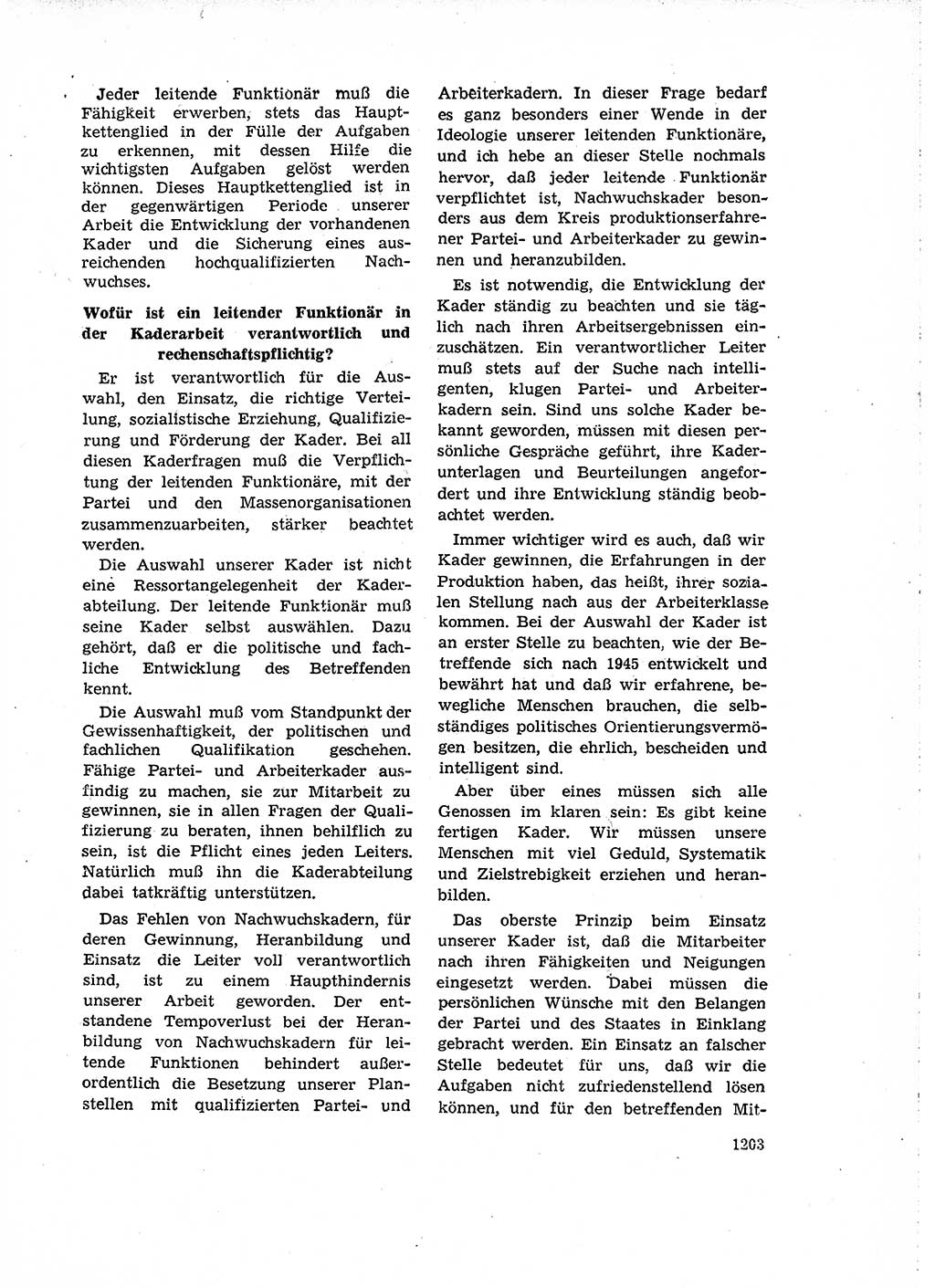 Neuer Weg (NW), Organ des Zentralkomitees (ZK) der SED (Sozialistische Einheitspartei Deutschlands) für Fragen des Parteiaufbaus und des Parteilebens, 14. Jahrgang [Deutsche Demokratische Republik (DDR)] 1959, Seite 1203 (NW ZK SED DDR 1959, S. 1203)