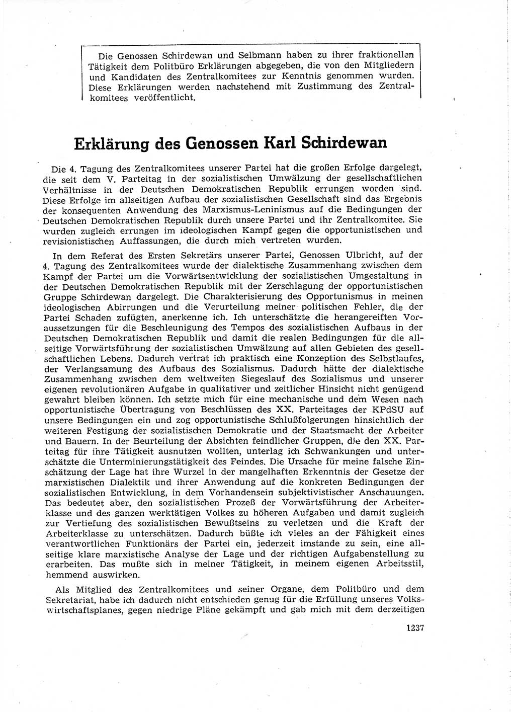 Neuer Weg (NW), Organ des Zentralkomitees (ZK) der SED (Sozialistische Einheitspartei Deutschlands) für Fragen des Parteiaufbaus und des Parteilebens, 14. Jahrgang [Deutsche Demokratische Republik (DDR)] 1959, Seite 1237 (NW ZK SED DDR 1959, S. 1237)
