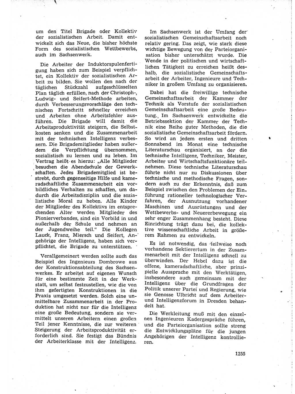 Neuer Weg (NW), Organ des Zentralkomitees (ZK) der SED (Sozialistische Einheitspartei Deutschlands) für Fragen des Parteiaufbaus und des Parteilebens, 14. Jahrgang [Deutsche Demokratische Republik (DDR)] 1959, Seite 1255 (NW ZK SED DDR 1959, S. 1255)