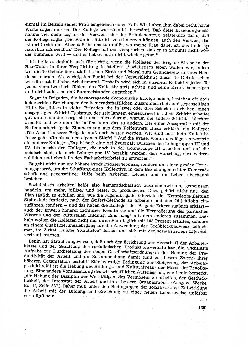 Neuer Weg (NW), Organ des Zentralkomitees (ZK) der SED (Sozialistische Einheitspartei Deutschlands) für Fragen des Parteiaufbaus und des Parteilebens, 14. Jahrgang [Deutsche Demokratische Republik (DDR)] 1959, Seite 1301 (NW ZK SED DDR 1959, S. 1301)