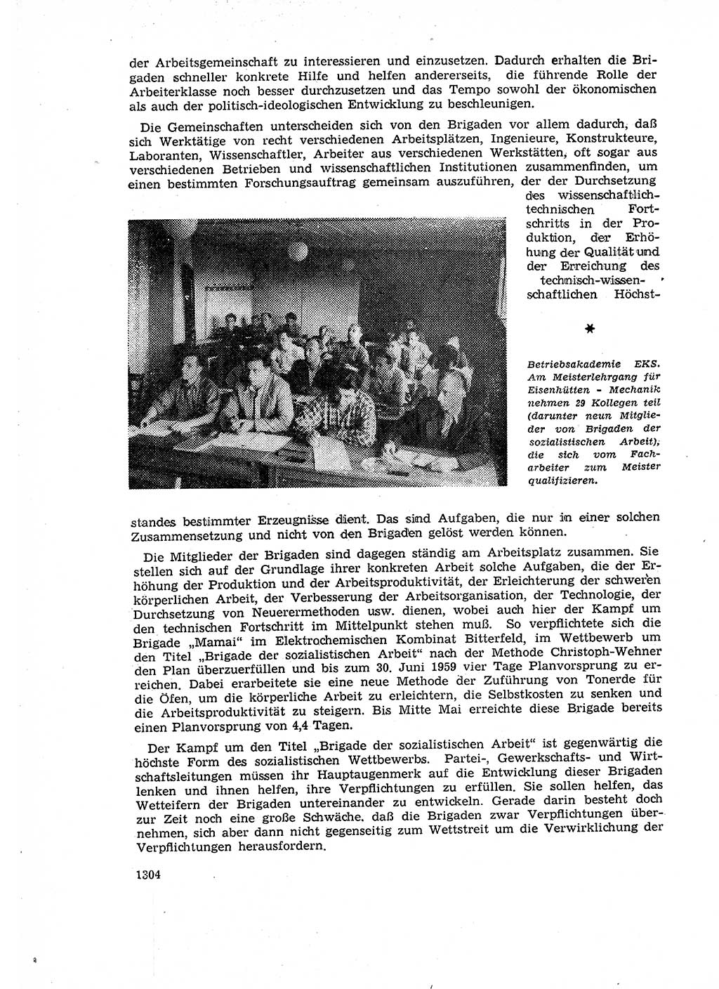 Neuer Weg (NW), Organ des Zentralkomitees (ZK) der SED (Sozialistische Einheitspartei Deutschlands) für Fragen des Parteiaufbaus und des Parteilebens, 14. Jahrgang [Deutsche Demokratische Republik (DDR)] 1959, Seite 1304 (NW ZK SED DDR 1959, S. 1304)