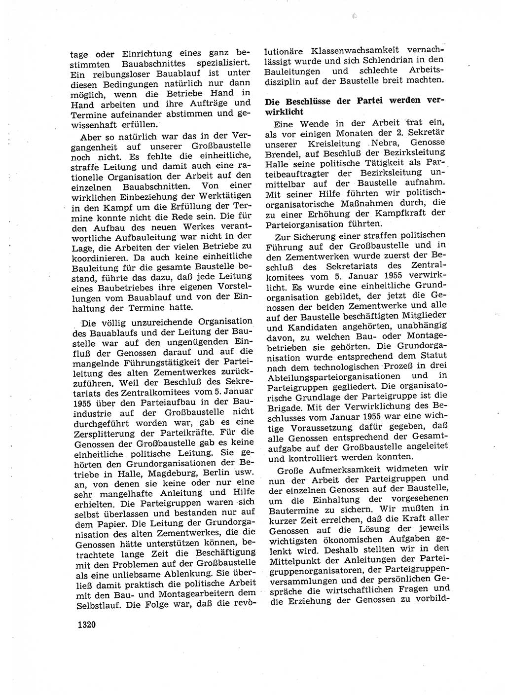 Neuer Weg (NW), Organ des Zentralkomitees (ZK) der SED (Sozialistische Einheitspartei Deutschlands) für Fragen des Parteiaufbaus und des Parteilebens, 14. Jahrgang [Deutsche Demokratische Republik (DDR)] 1959, Seite 1320 (NW ZK SED DDR 1959, S. 1320)