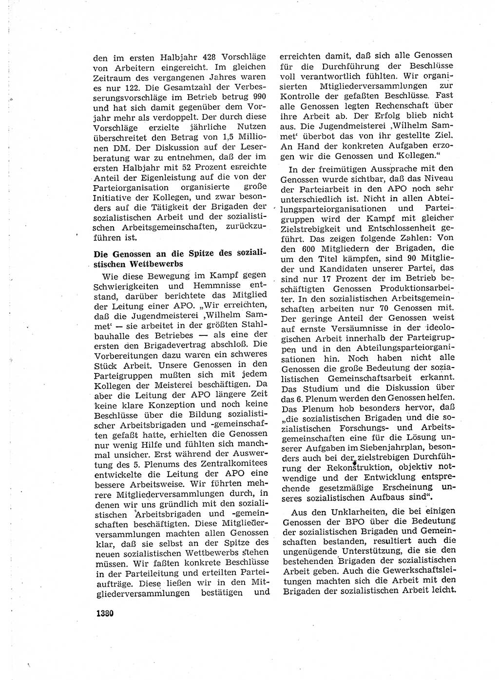 Neuer Weg (NW), Organ des Zentralkomitees (ZK) der SED (Sozialistische Einheitspartei Deutschlands) für Fragen des Parteiaufbaus und des Parteilebens, 14. Jahrgang [Deutsche Demokratische Republik (DDR)] 1959, Seite 1380 (NW ZK SED DDR 1959, S. 1380)