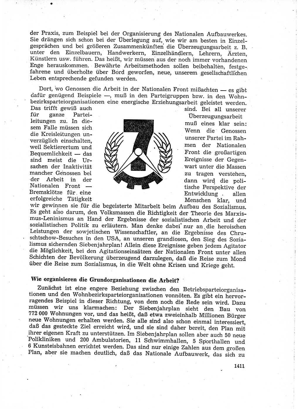 Neuer Weg (NW), Organ des Zentralkomitees (ZK) der SED (Sozialistische Einheitspartei Deutschlands) für Fragen des Parteiaufbaus und des Parteilebens, 14. Jahrgang [Deutsche Demokratische Republik (DDR)] 1959, Seite 1411 (NW ZK SED DDR 1959, S. 1411)