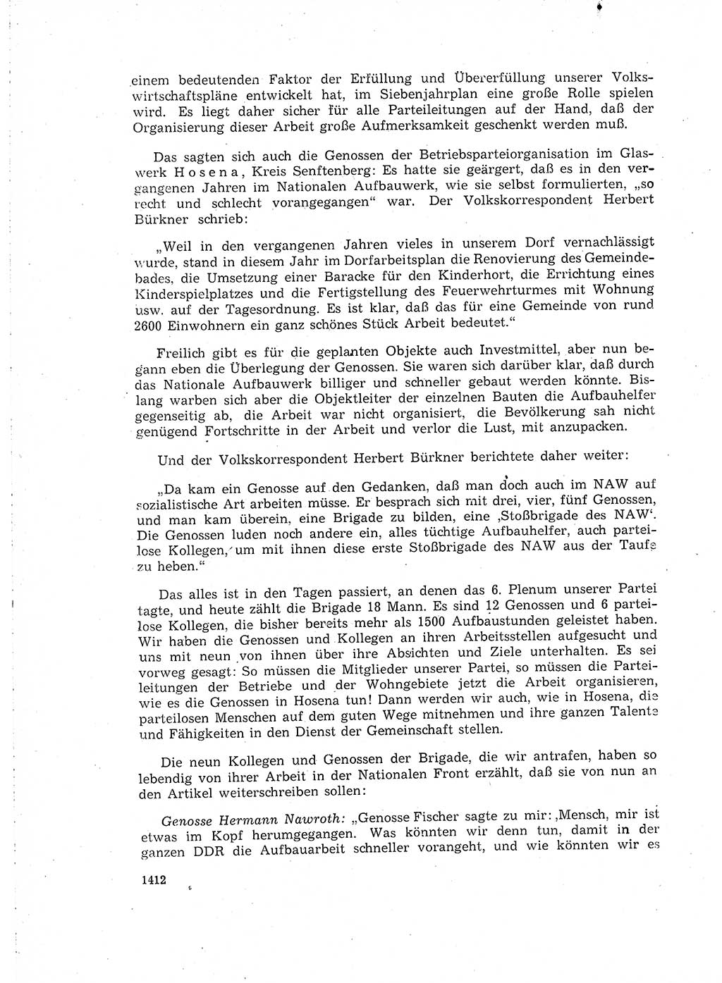 Neuer Weg (NW), Organ des Zentralkomitees (ZK) der SED (Sozialistische Einheitspartei Deutschlands) für Fragen des Parteiaufbaus und des Parteilebens, 14. Jahrgang [Deutsche Demokratische Republik (DDR)] 1959, Seite 1412 (NW ZK SED DDR 1959, S. 1412)