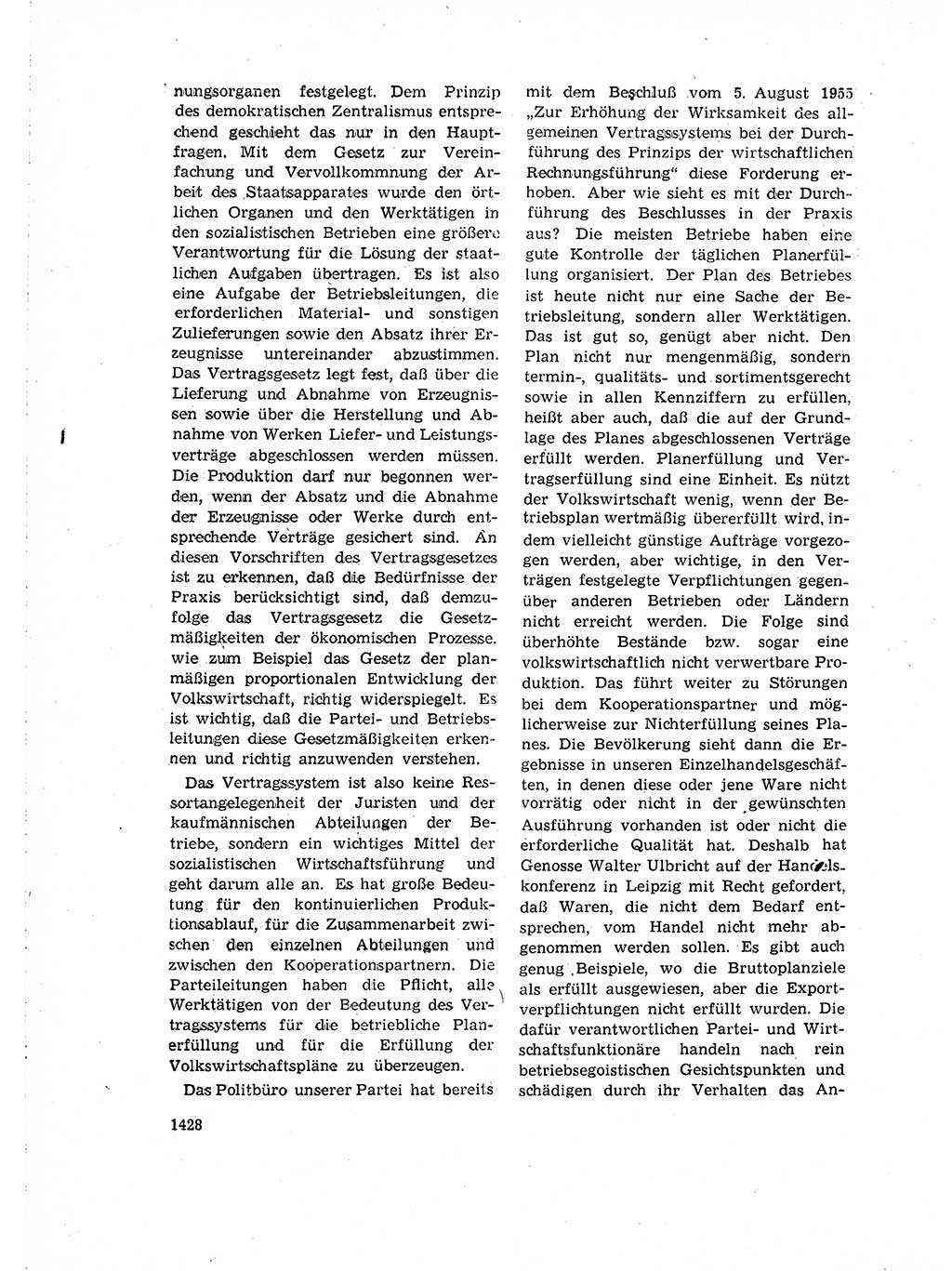 Neuer Weg (NW), Organ des Zentralkomitees (ZK) der SED (Sozialistische Einheitspartei Deutschlands) für Fragen des Parteiaufbaus und des Parteilebens, 14. Jahrgang [Deutsche Demokratische Republik (DDR)] 1959, Seite 1428 (NW ZK SED DDR 1959, S. 1428)