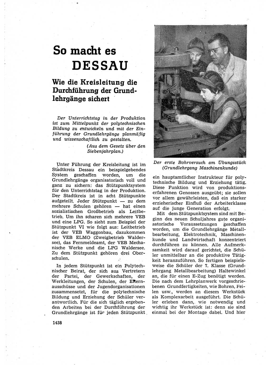 Neuer Weg (NW), Organ des Zentralkomitees (ZK) der SED (Sozialistische Einheitspartei Deutschlands) für Fragen des Parteiaufbaus und des Parteilebens, 14. Jahrgang [Deutsche Demokratische Republik (DDR)] 1959, Seite 1438 (NW ZK SED DDR 1959, S. 1438)