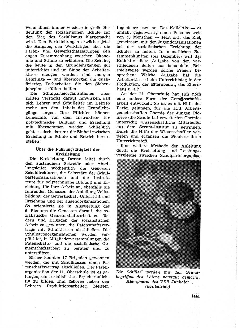 Neuer Weg (NW), Organ des Zentralkomitees (ZK) der SED (Sozialistische Einheitspartei Deutschlands) für Fragen des Parteiaufbaus und des Parteilebens, 14. Jahrgang [Deutsche Demokratische Republik (DDR)] 1959, Seite 1441 (NW ZK SED DDR 1959, S. 1441)