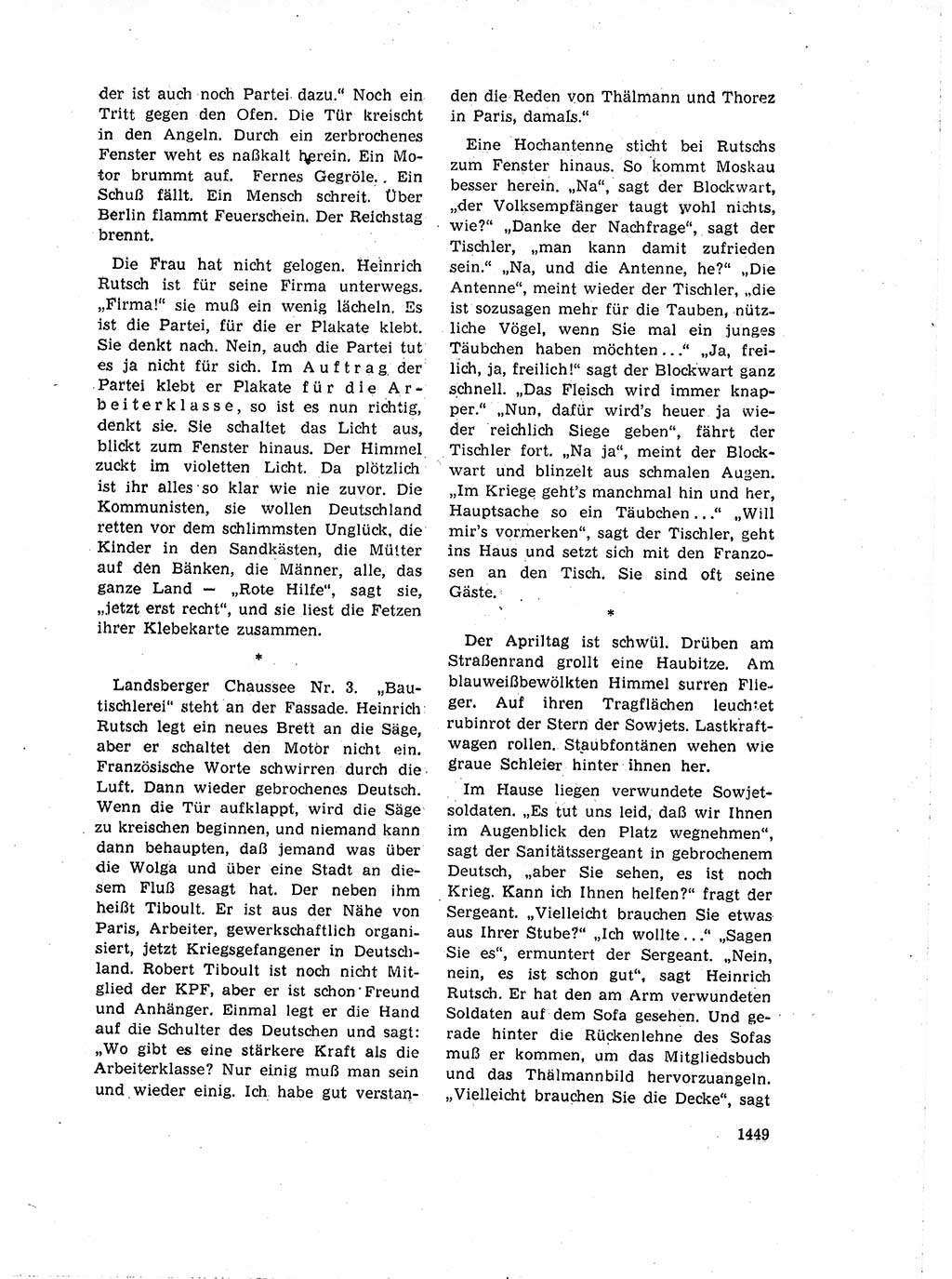 Neuer Weg (NW), Organ des Zentralkomitees (ZK) der SED (Sozialistische Einheitspartei Deutschlands) für Fragen des Parteiaufbaus und des Parteilebens, 14. Jahrgang [Deutsche Demokratische Republik (DDR)] 1959, Seite 1449 (NW ZK SED DDR 1959, S. 1449)