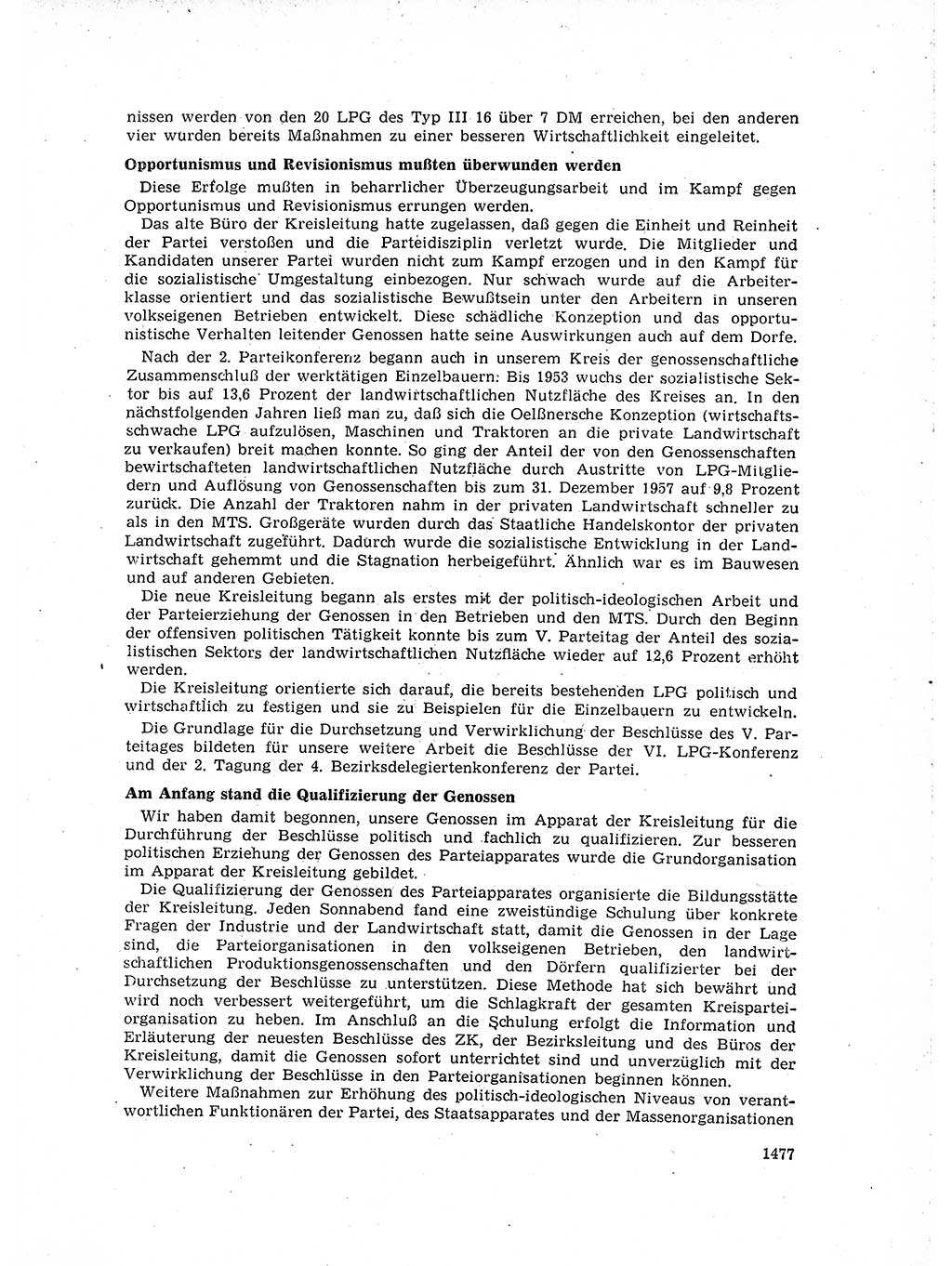 Neuer Weg (NW), Organ des Zentralkomitees (ZK) der SED (Sozialistische Einheitspartei Deutschlands) für Fragen des Parteiaufbaus und des Parteilebens, 14. Jahrgang [Deutsche Demokratische Republik (DDR)] 1959, Seite 1477 (NW ZK SED DDR 1959, S. 1477)