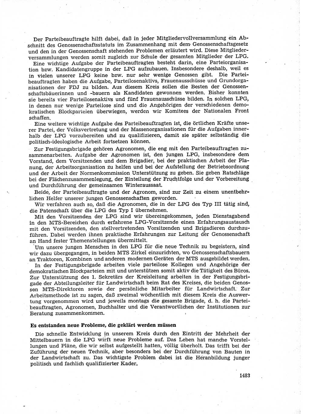 Neuer Weg (NW), Organ des Zentralkomitees (ZK) der SED (Sozialistische Einheitspartei Deutschlands) für Fragen des Parteiaufbaus und des Parteilebens, 14. Jahrgang [Deutsche Demokratische Republik (DDR)] 1959, Seite 1483 (NW ZK SED DDR 1959, S. 1483)