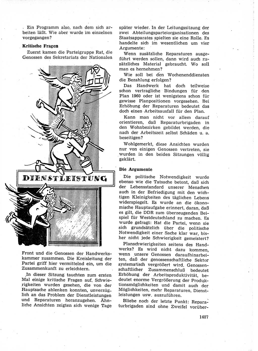 Neuer Weg (NW), Organ des Zentralkomitees (ZK) der SED (Sozialistische Einheitspartei Deutschlands) für Fragen des Parteiaufbaus und des Parteilebens, 14. Jahrgang [Deutsche Demokratische Republik (DDR)] 1959, Seite 1487 (NW ZK SED DDR 1959, S. 1487)