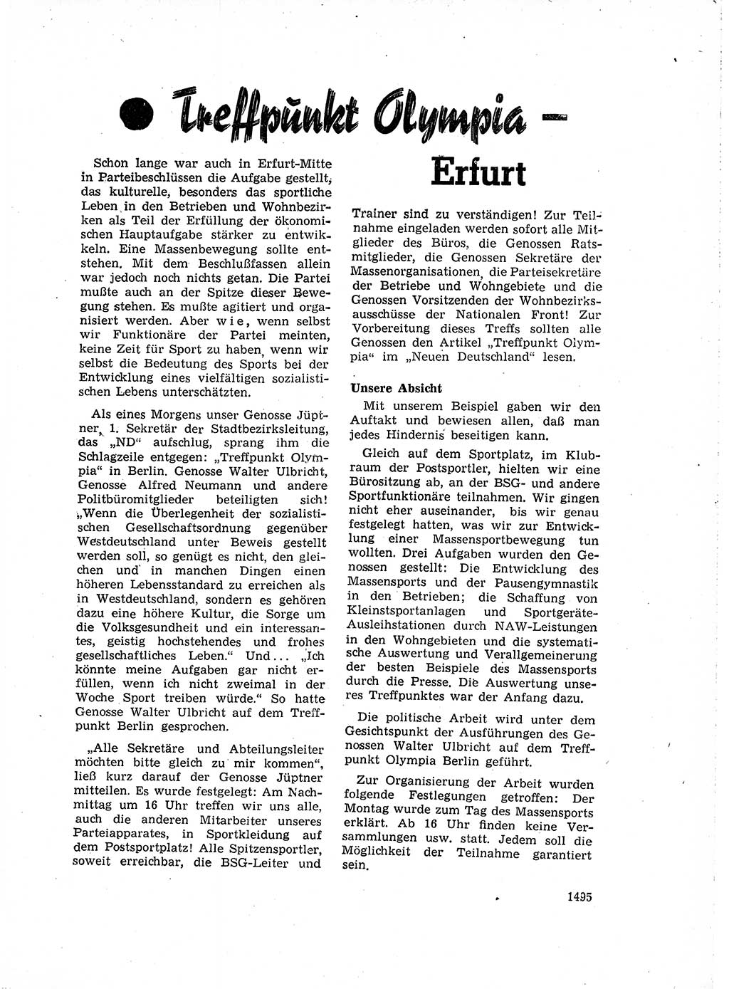 Neuer Weg (NW), Organ des Zentralkomitees (ZK) der SED (Sozialistische Einheitspartei Deutschlands) für Fragen des Parteiaufbaus und des Parteilebens, 14. Jahrgang [Deutsche Demokratische Republik (DDR)] 1959, Seite 1495 (NW ZK SED DDR 1959, S. 1495)