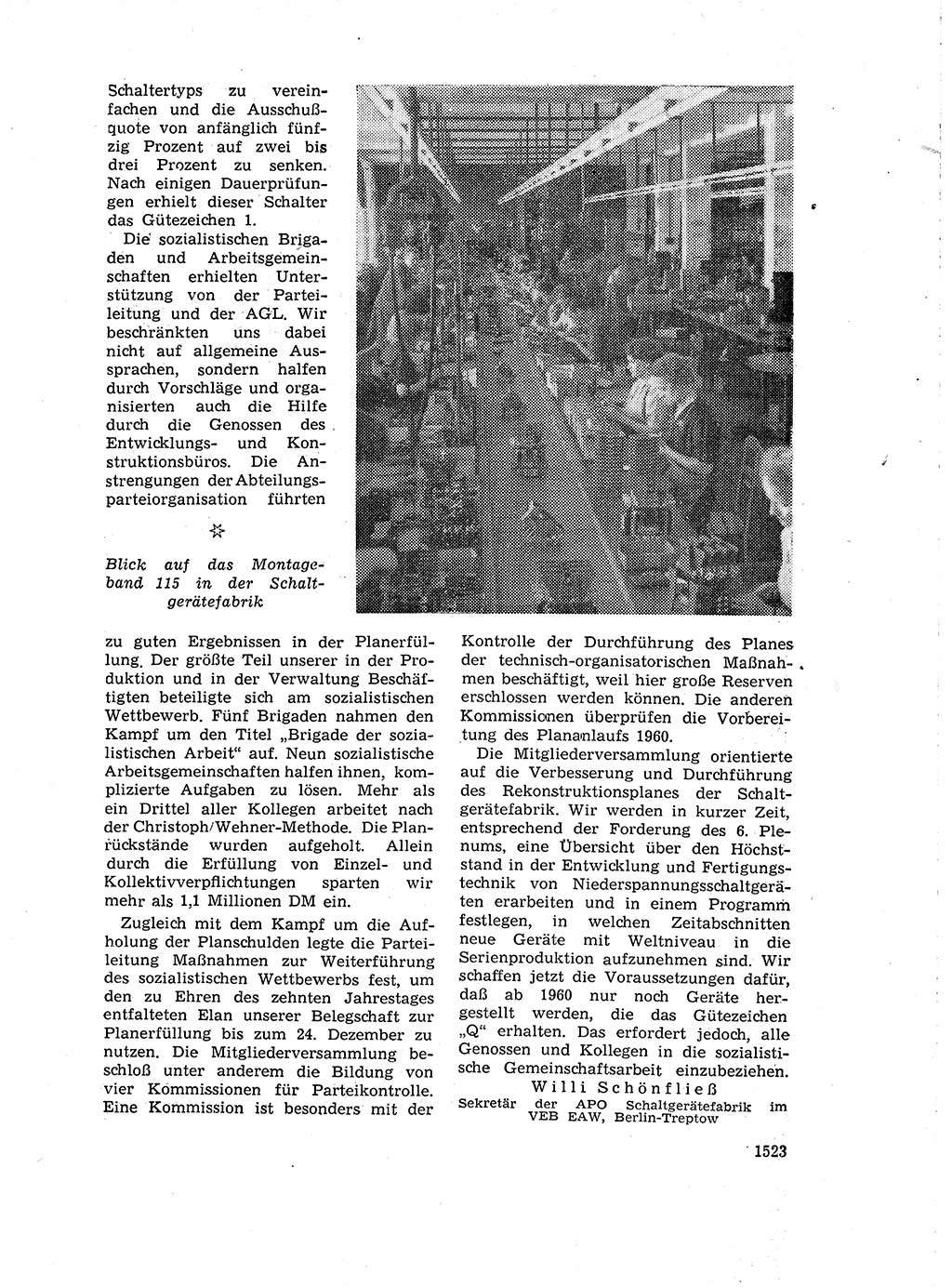 Neuer Weg (NW), Organ des Zentralkomitees (ZK) der SED (Sozialistische Einheitspartei Deutschlands) für Fragen des Parteiaufbaus und des Parteilebens, 14. Jahrgang [Deutsche Demokratische Republik (DDR)] 1959, Seite 1523 (NW ZK SED DDR 1959, S. 1523)