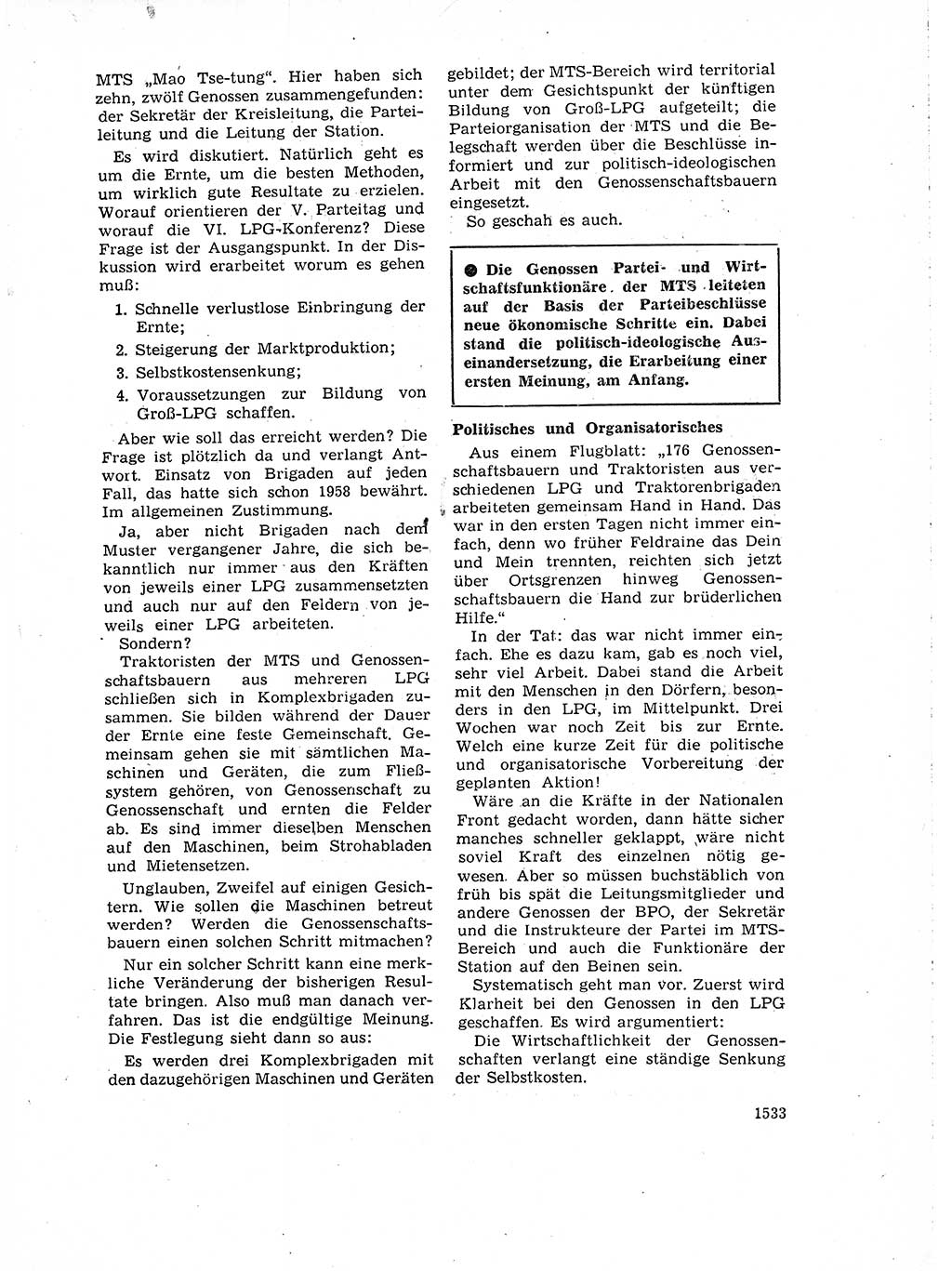 Neuer Weg (NW), Organ des Zentralkomitees (ZK) der SED (Sozialistische Einheitspartei Deutschlands) für Fragen des Parteiaufbaus und des Parteilebens, 14. Jahrgang [Deutsche Demokratische Republik (DDR)] 1959, Seite 1533 (NW ZK SED DDR 1959, S. 1533)