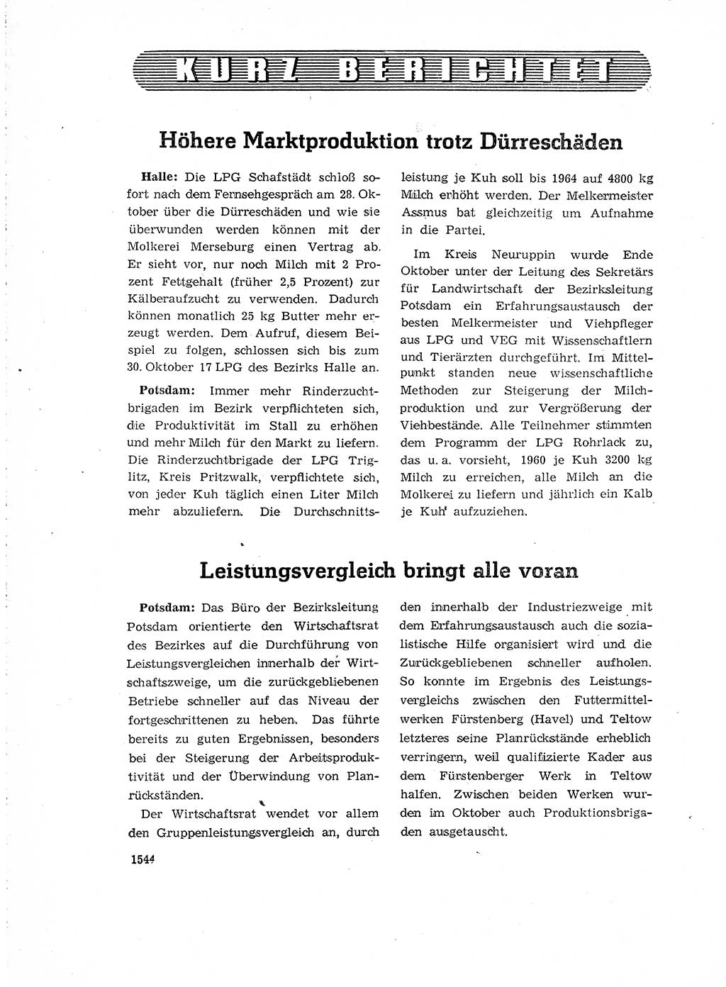 Neuer Weg (NW), Organ des Zentralkomitees (ZK) der SED (Sozialistische Einheitspartei Deutschlands) für Fragen des Parteiaufbaus und des Parteilebens, 14. Jahrgang [Deutsche Demokratische Republik (DDR)] 1959, Seite 1544 (NW ZK SED DDR 1959, S. 1544)