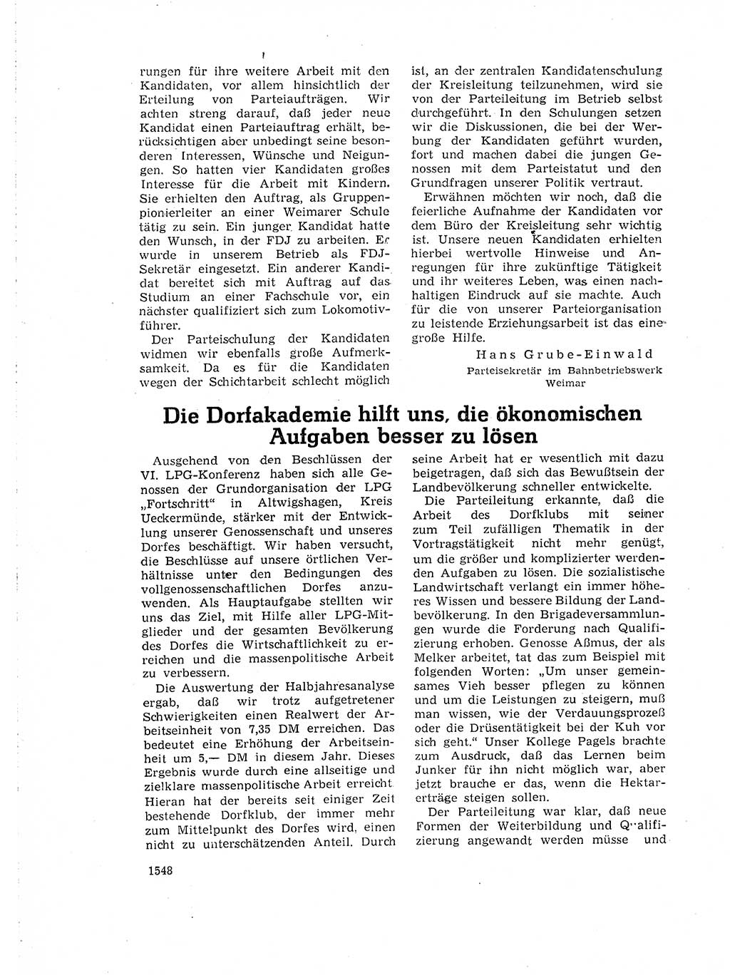 Neuer Weg (NW), Organ des Zentralkomitees (ZK) der SED (Sozialistische Einheitspartei Deutschlands) für Fragen des Parteiaufbaus und des Parteilebens, 14. Jahrgang [Deutsche Demokratische Republik (DDR)] 1959, Seite 1548 (NW ZK SED DDR 1959, S. 1548)
