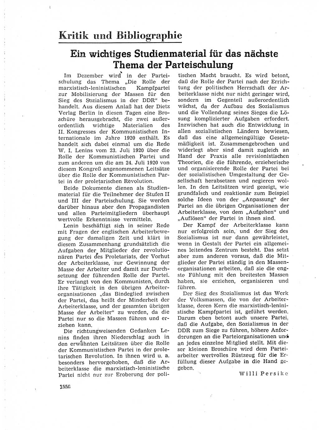 Neuer Weg (NW), Organ des Zentralkomitees (ZK) der SED (Sozialistische Einheitspartei Deutschlands) für Fragen des Parteiaufbaus und des Parteilebens, 14. Jahrgang [Deutsche Demokratische Republik (DDR)] 1959, Seite 1550 (NW ZK SED DDR 1959, S. 1550)