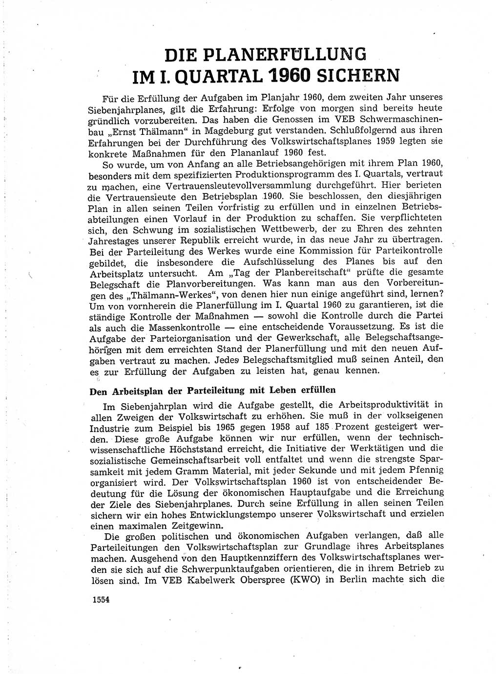 Neuer Weg (NW), Organ des Zentralkomitees (ZK) der SED (Sozialistische Einheitspartei Deutschlands) für Fragen des Parteiaufbaus und des Parteilebens, 14. Jahrgang [Deutsche Demokratische Republik (DDR)] 1959, Seite 1554 (NW ZK SED DDR 1959, S. 1554)